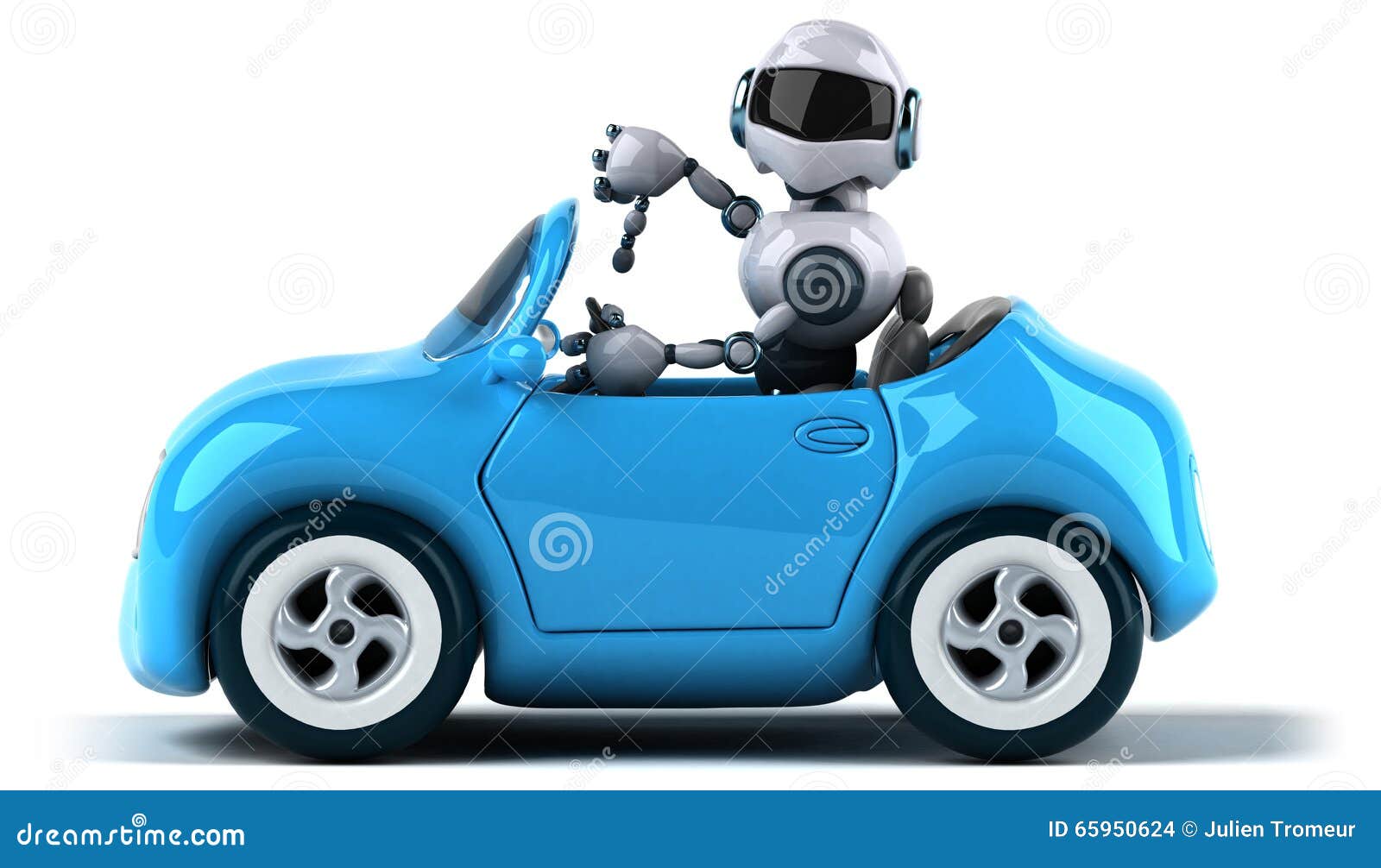 Robot and car stock illustration. Illustration of metal 65950624