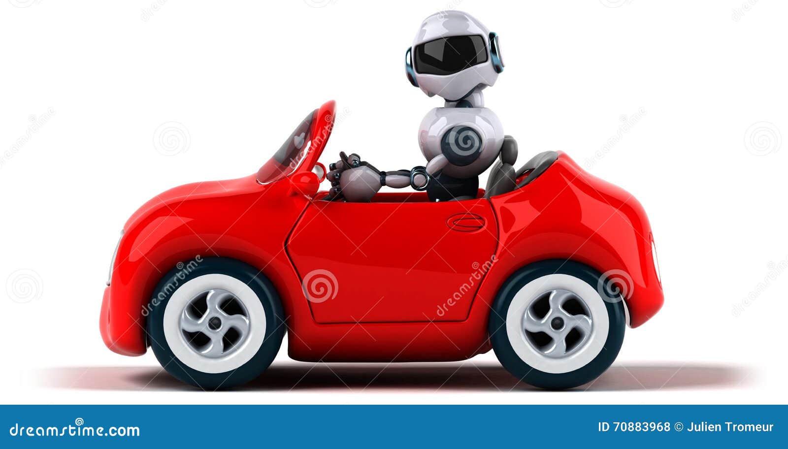 Robot and car stock illustration. Illustration of concept 70883968