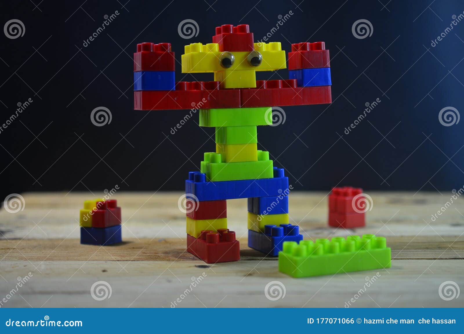 Robot Create from Colourful Block Stock Photo Image of create