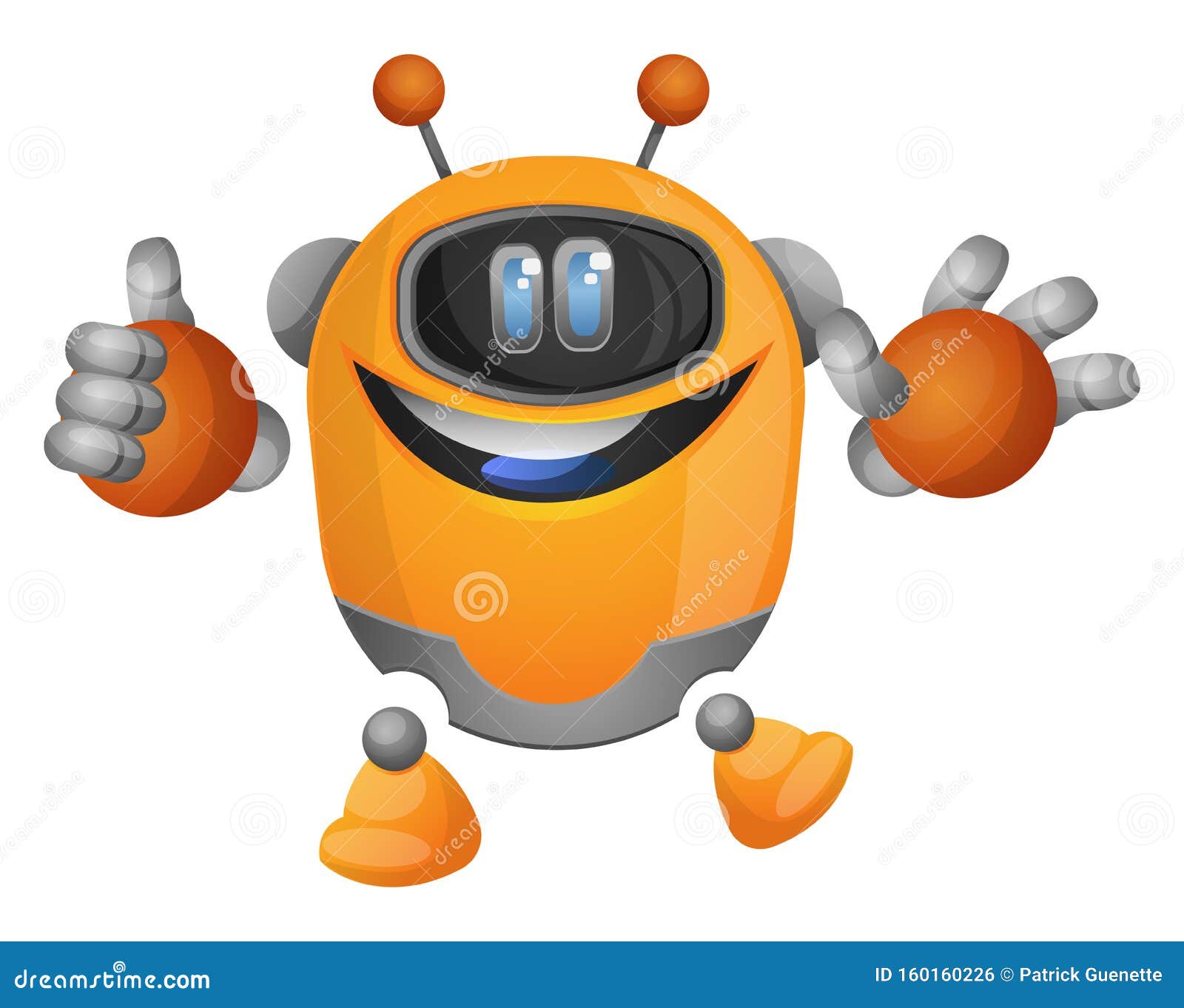 Robot De Dessin Animé Orange Avec Vecteur D'illustration En Forme De Tumeur  Illustration de Vecteur - Illustration du main, robotique: 160160226