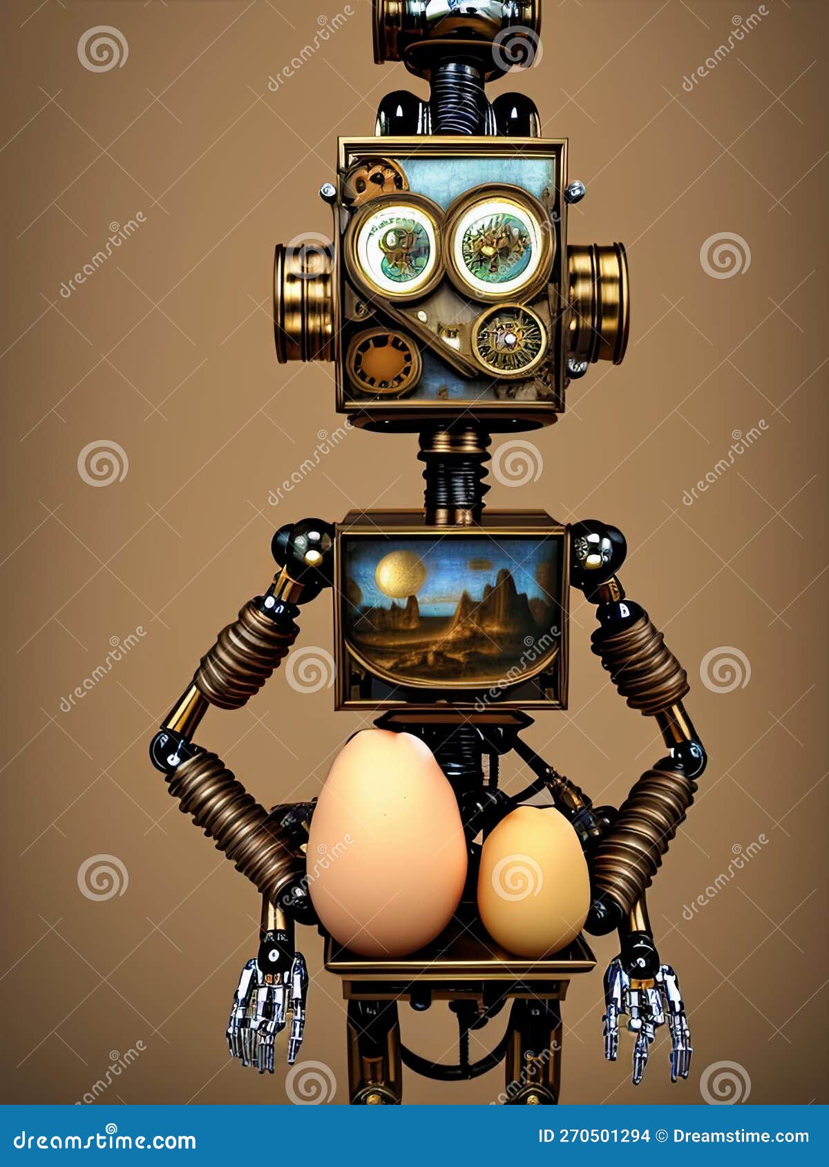 Robot stock illustration. Illustration of cartoon, digital 270501294