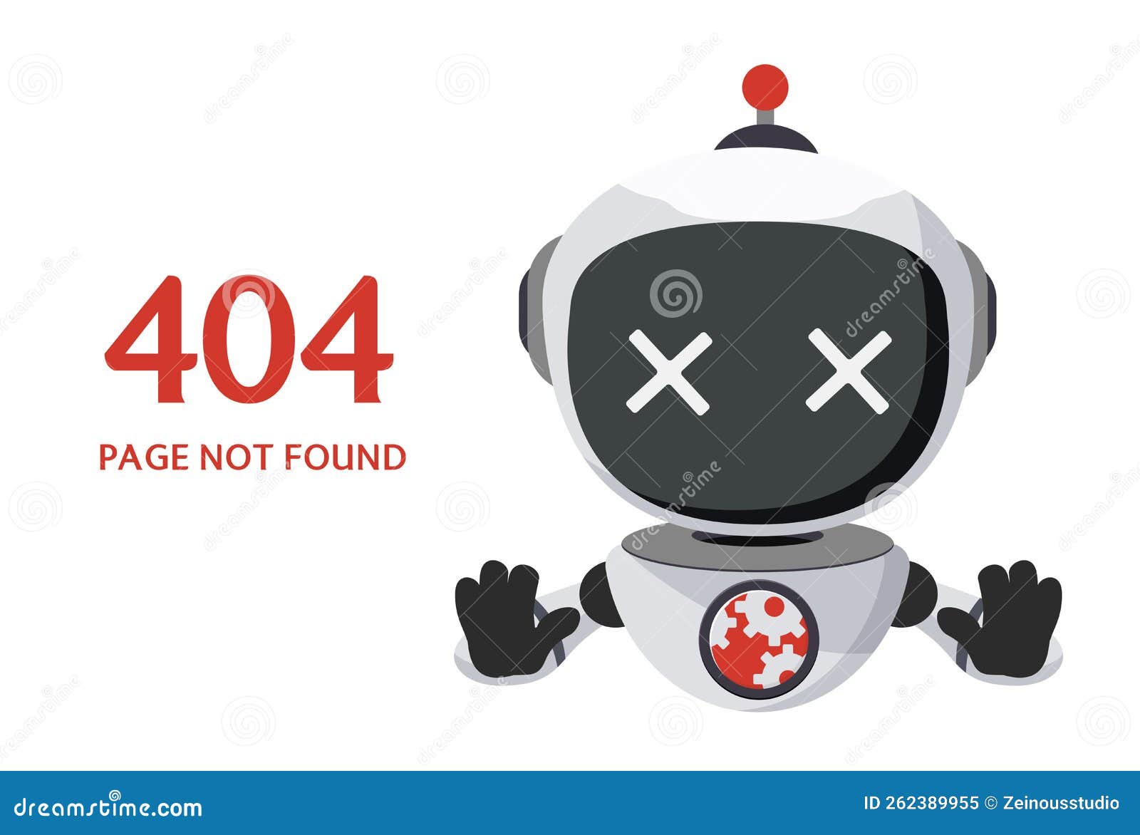Robot Error Connection Character Vector Design. site Page Connection Failed. Stock Vector