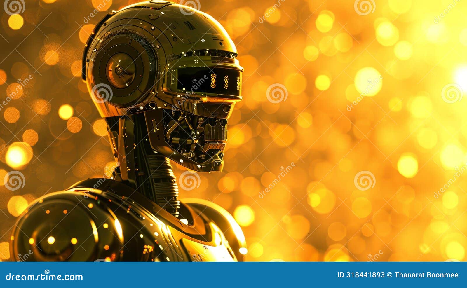 a robot explores an alternate universe of pure energy beings, ai generated