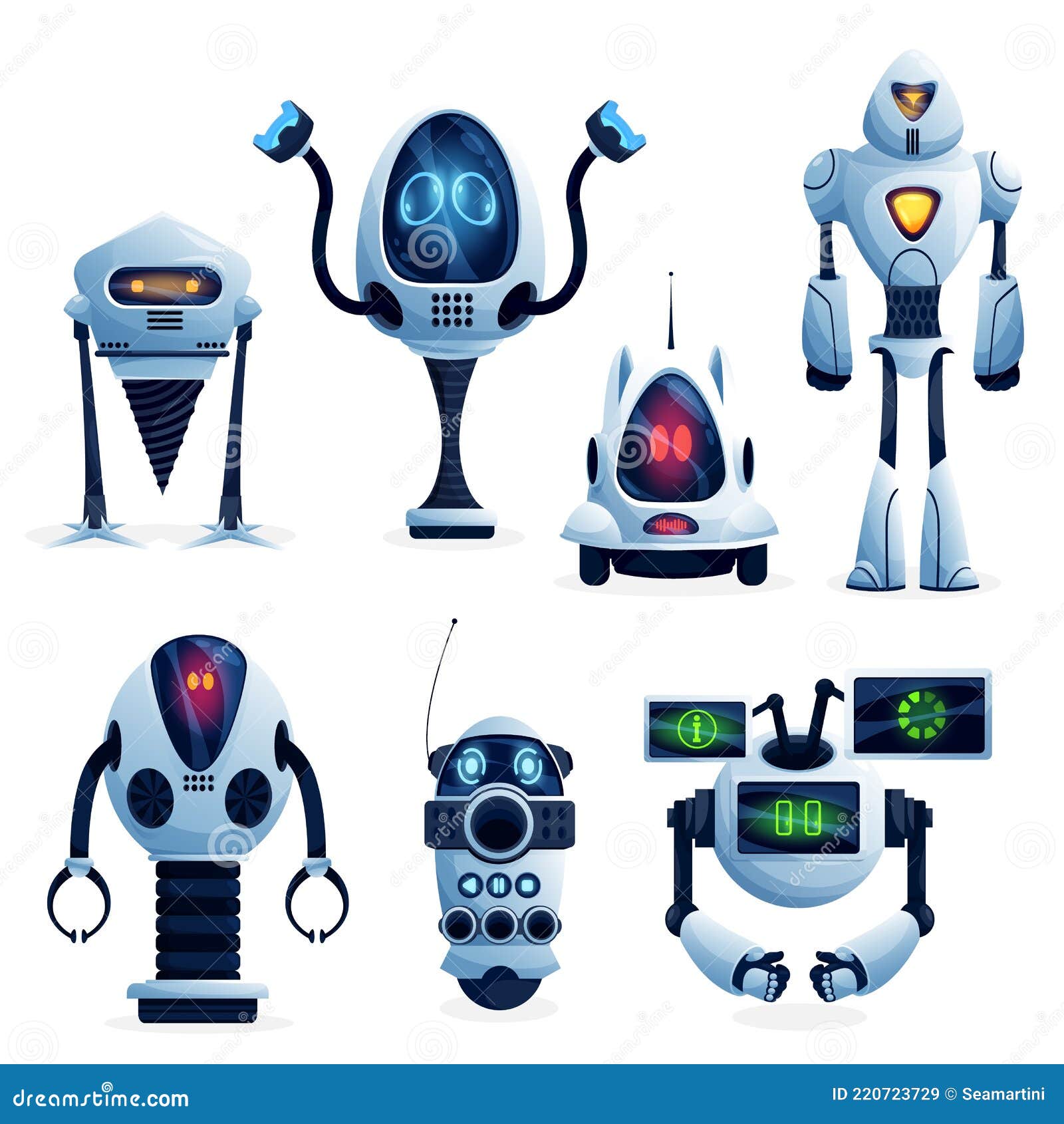 Alfombra Persuasión construcción naval Robot Futuro Androide Y Bot Personajes De Dibujos Animados Ilustración del  Vector - Ilustración de mano, futuro: 220723729