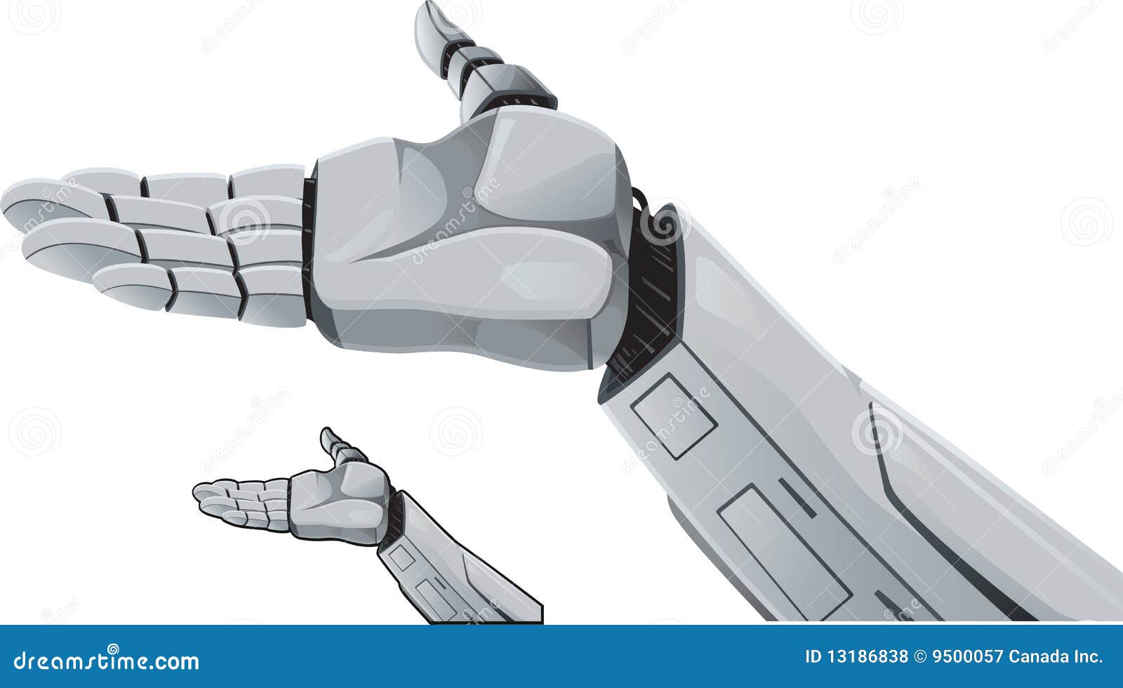 Robot hand demonstrating. stock vector. Illustration of index - 13186838