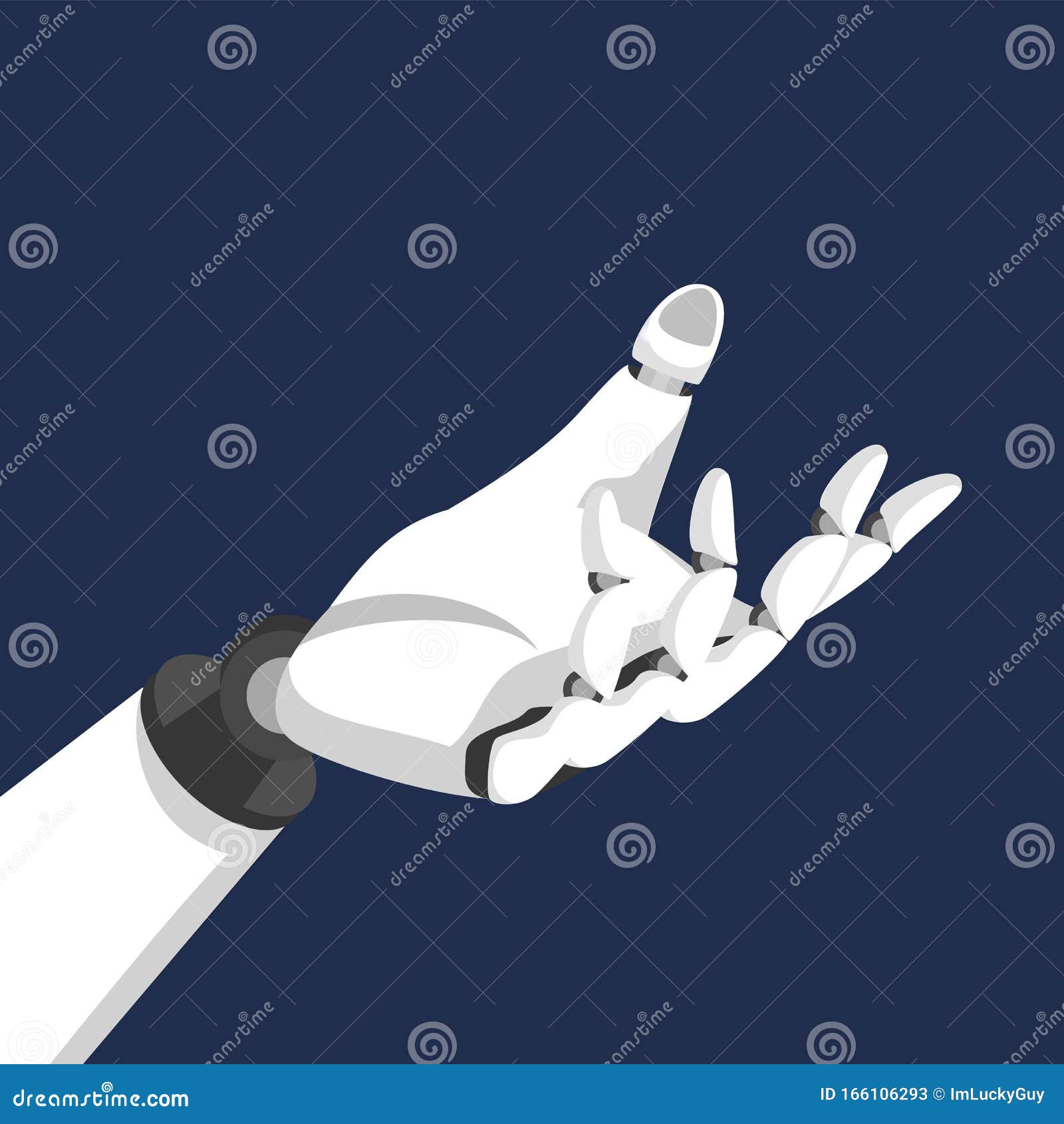 æstetisk konkurs Afskedige Robot Hand Vector Isolated. Arm Part of a Cyborg, Machine Stock  Illustration - Illustration of isolated, technology: 166106293