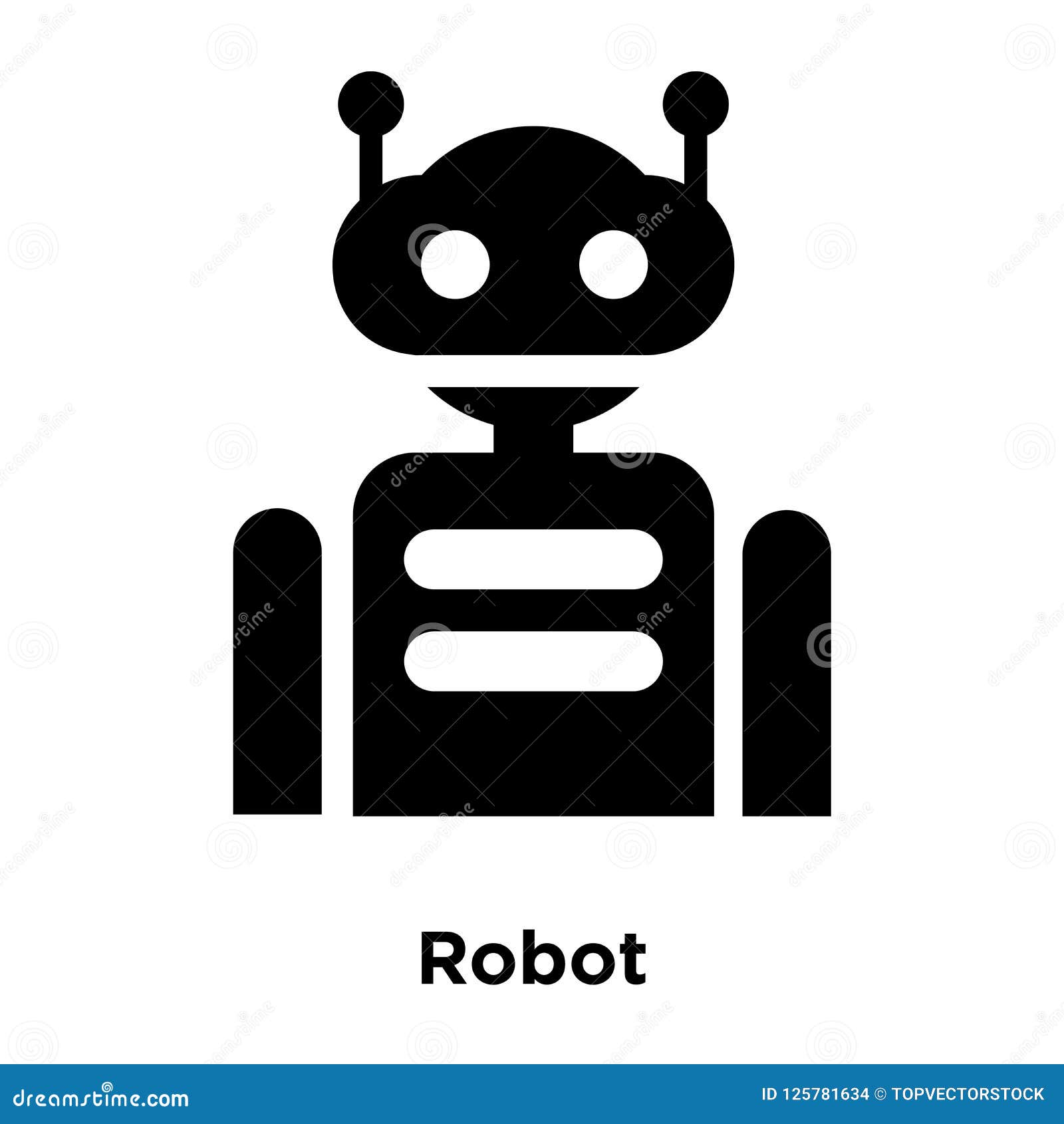 Robot Icon Vector Isolated On White Background, Logo Concept Of Stock