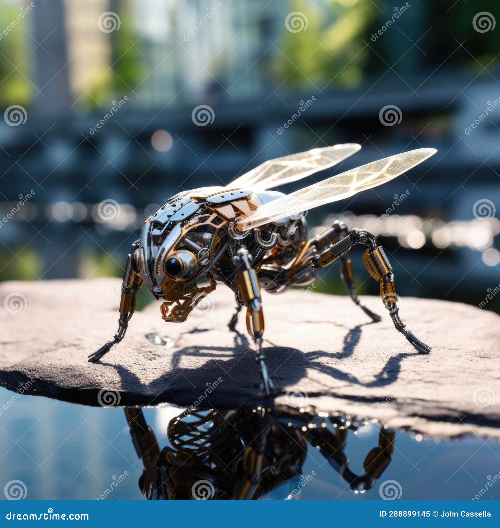 Robot Insect fly drone stock illustration. Illustration of wildlife