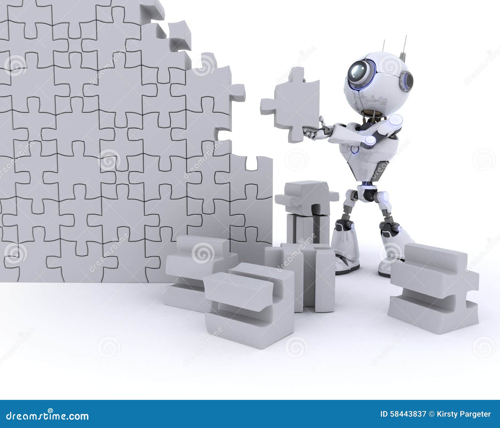 NEW Puzzlebug 100 Piece Jigsaw Puzzle ~ Blue Robot 