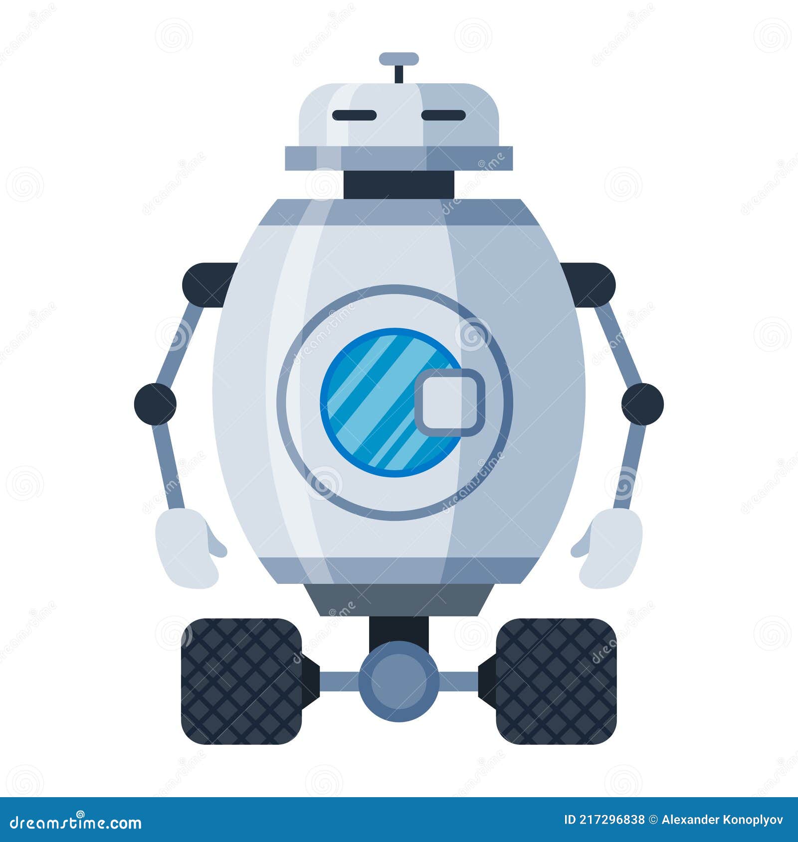 Robot Laundry on Wheels Cartoon Icon. Anthropomorphous Mechanism with Washing  Machine. Stock Vector - Illustration of laundry, mechanism: 217296838