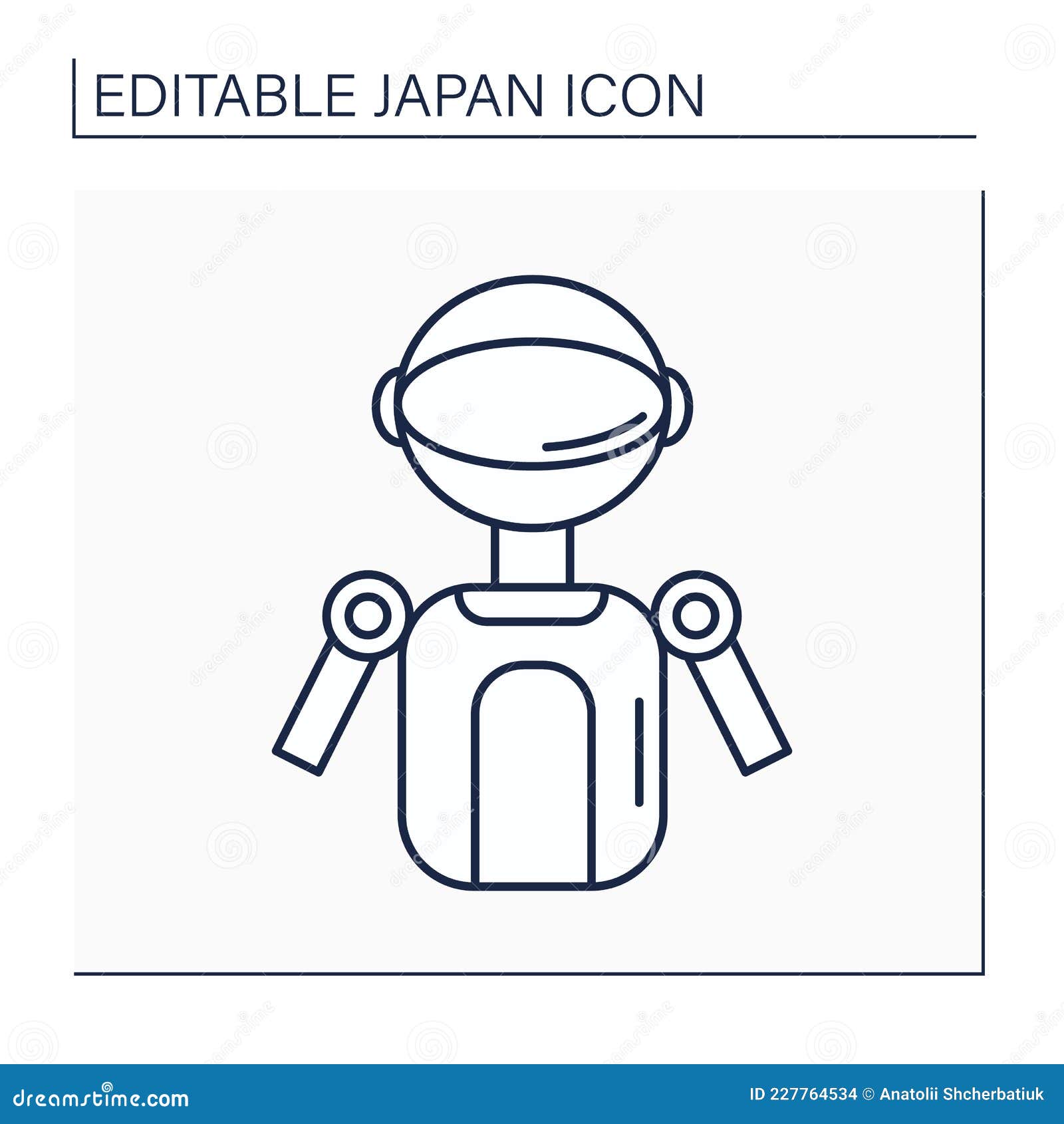 robot line icon