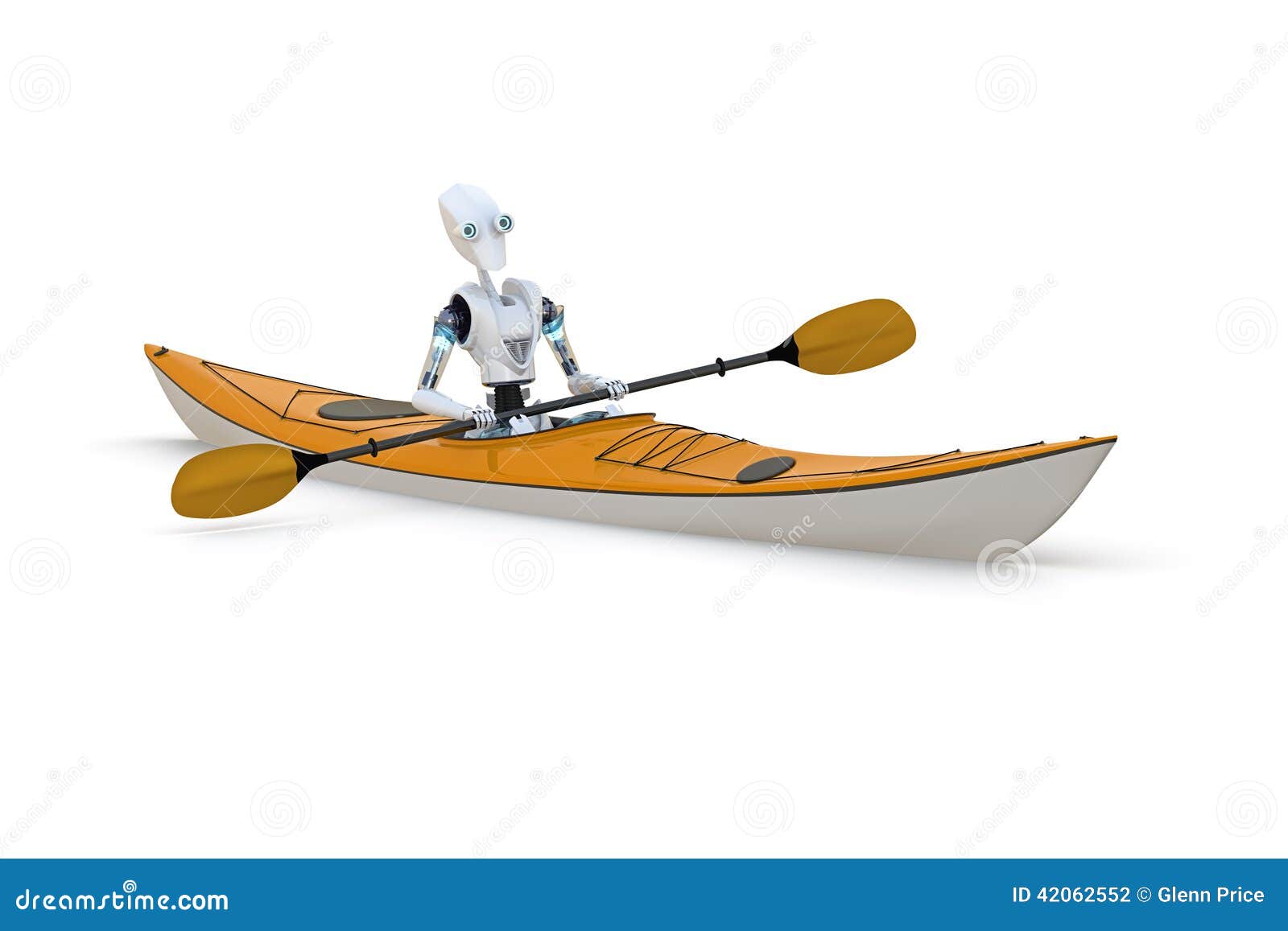Robot Paddler stock illustration. Illustration of paddles 