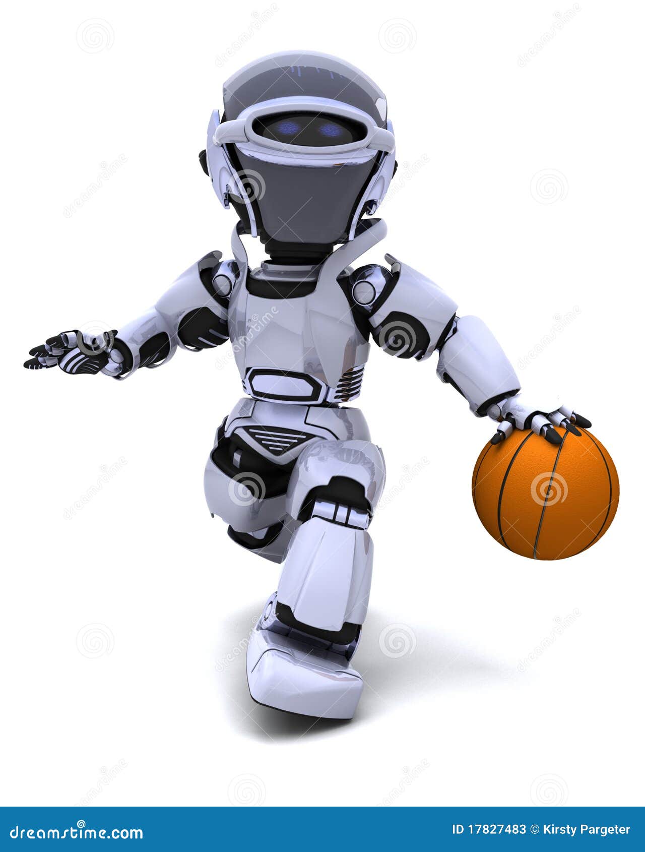 Robot Playing Basketball Stock Photos Image 17827483