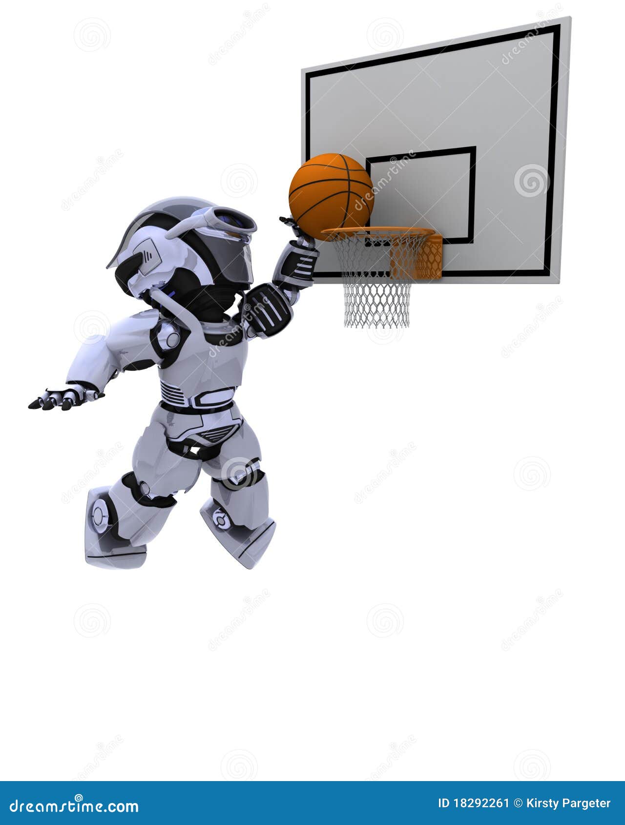 Robot Playing Basketball Stock Image Image 18292261