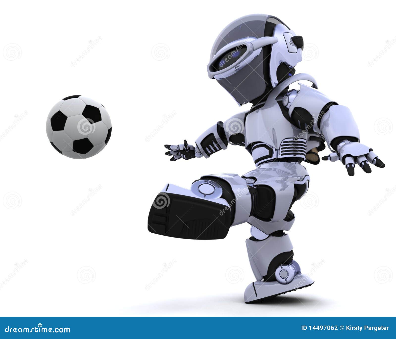 Robot Playing Soccer Stock Photography - Image: 14497062