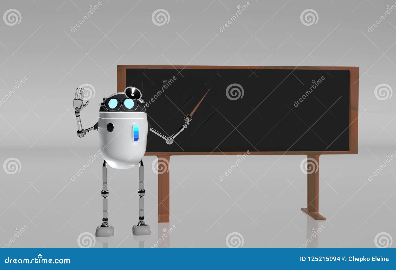 Robot teacher 3d render. stock illustration. Illustration of learning