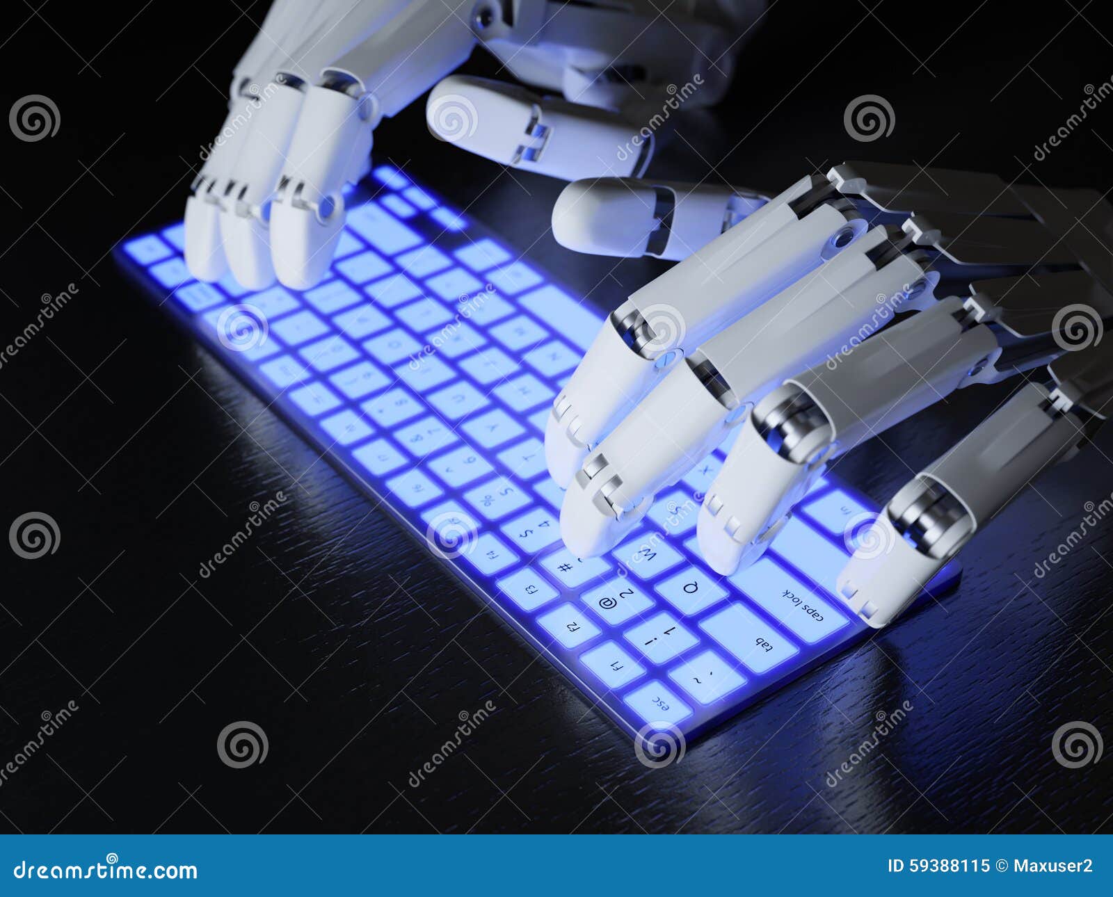 robot typing fingers robot typing fingers