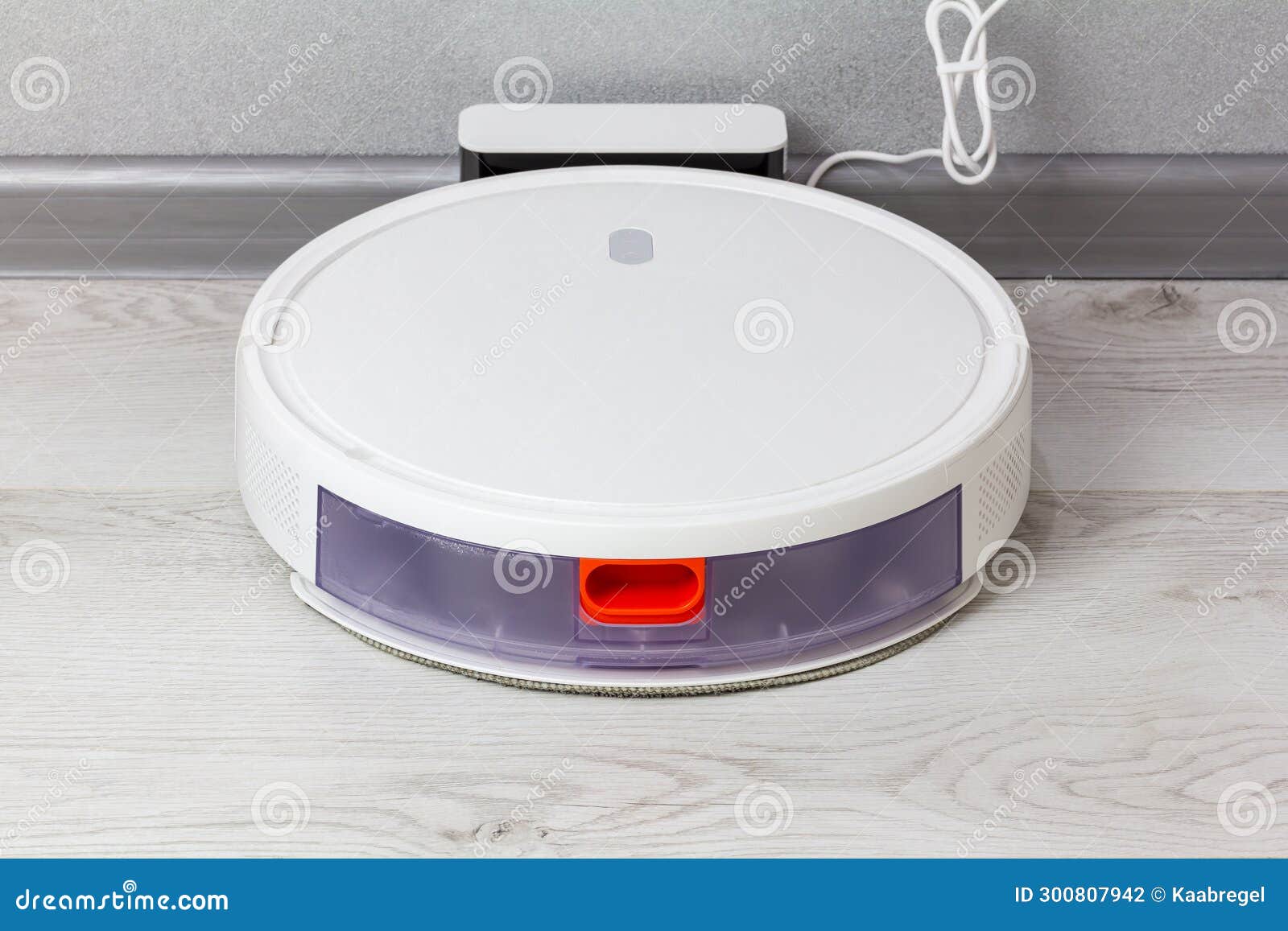 Robot Vacuum Cleaner Charging Stock Photo Image of autonomous