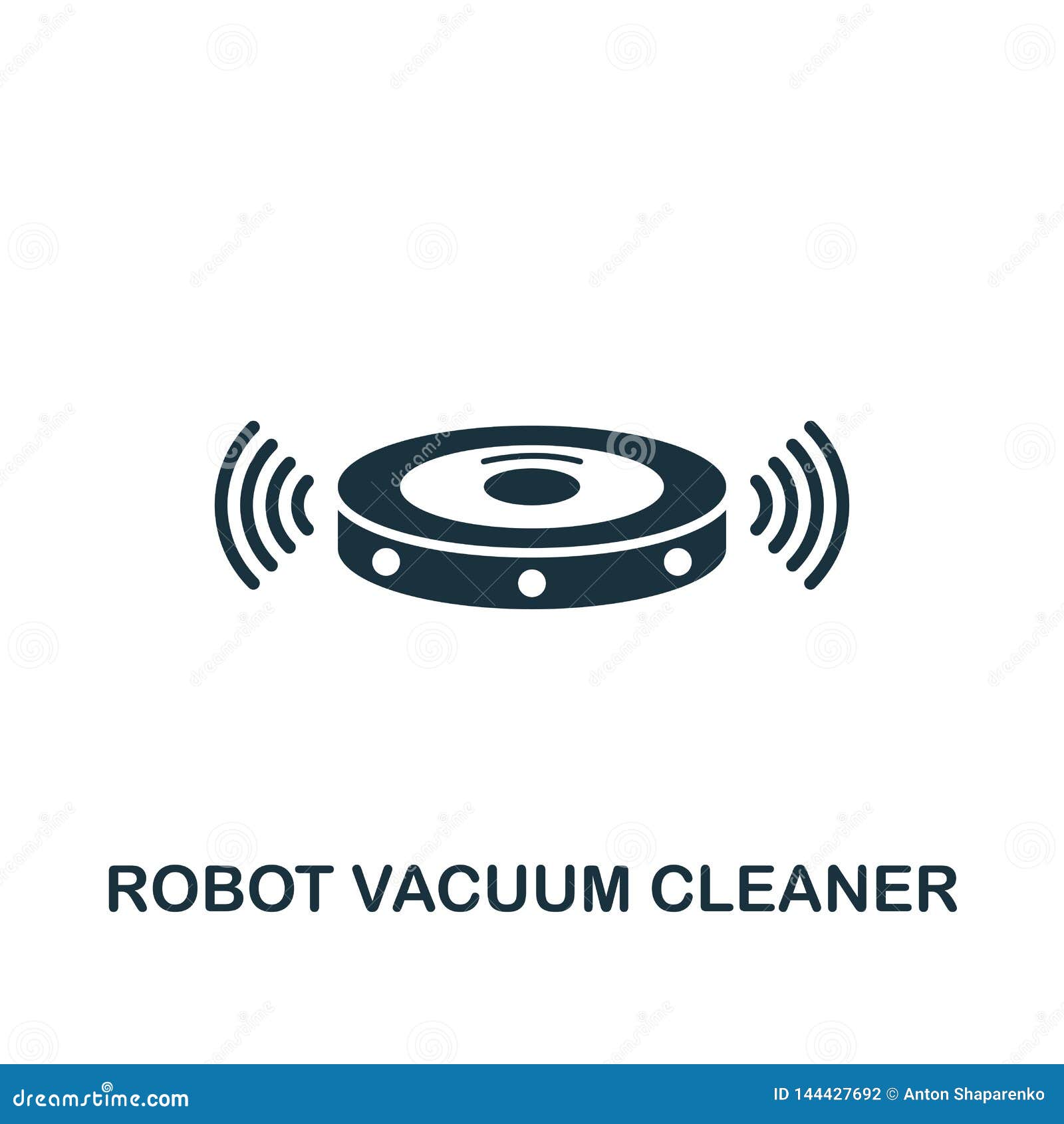 Robot Vacuum Cleaner Icon. Creative Element Design from Smart Home