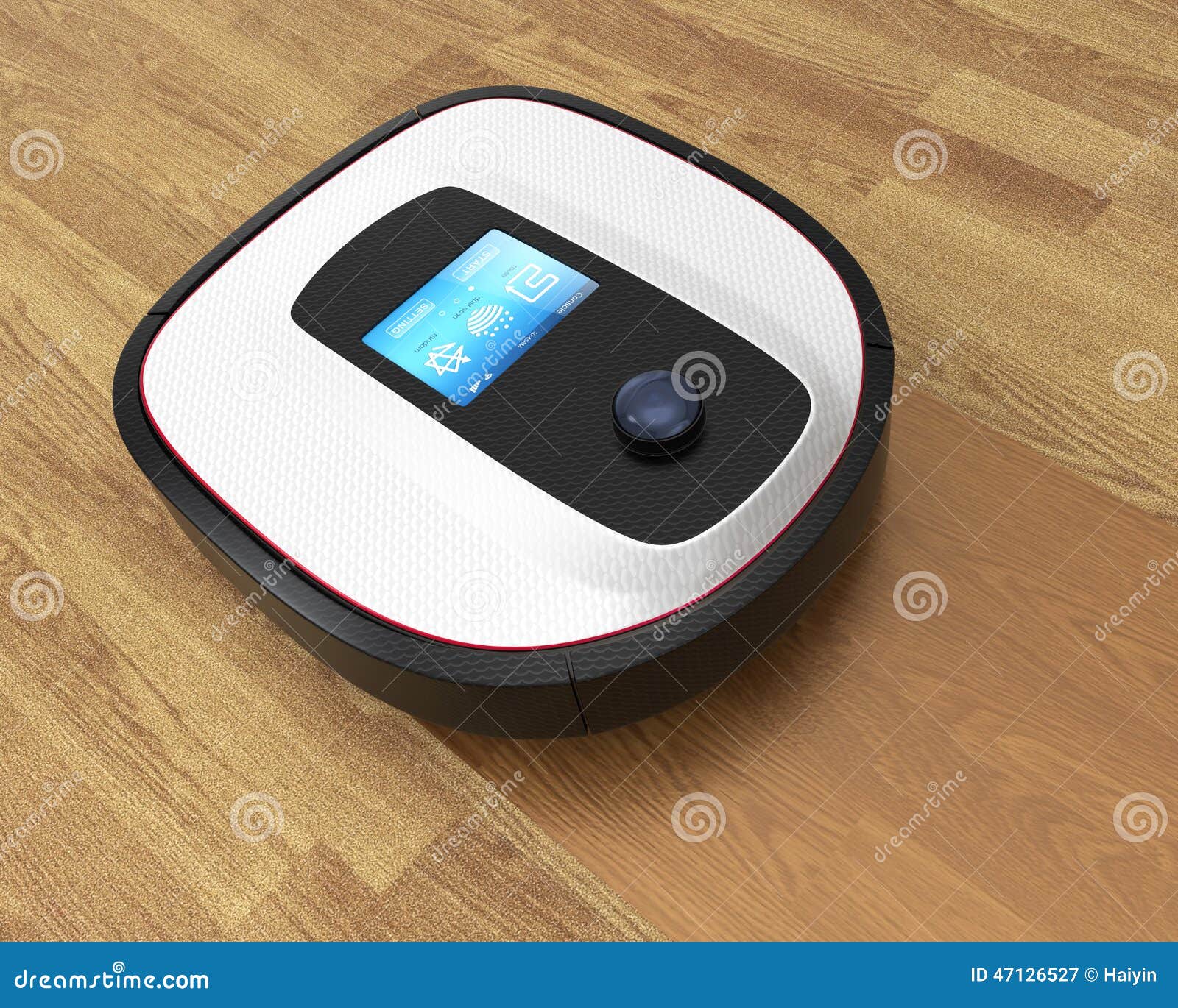 Robot Vacuum Cleaner Moving on Flooring Stock Image Image of interface, cleaner 47126527