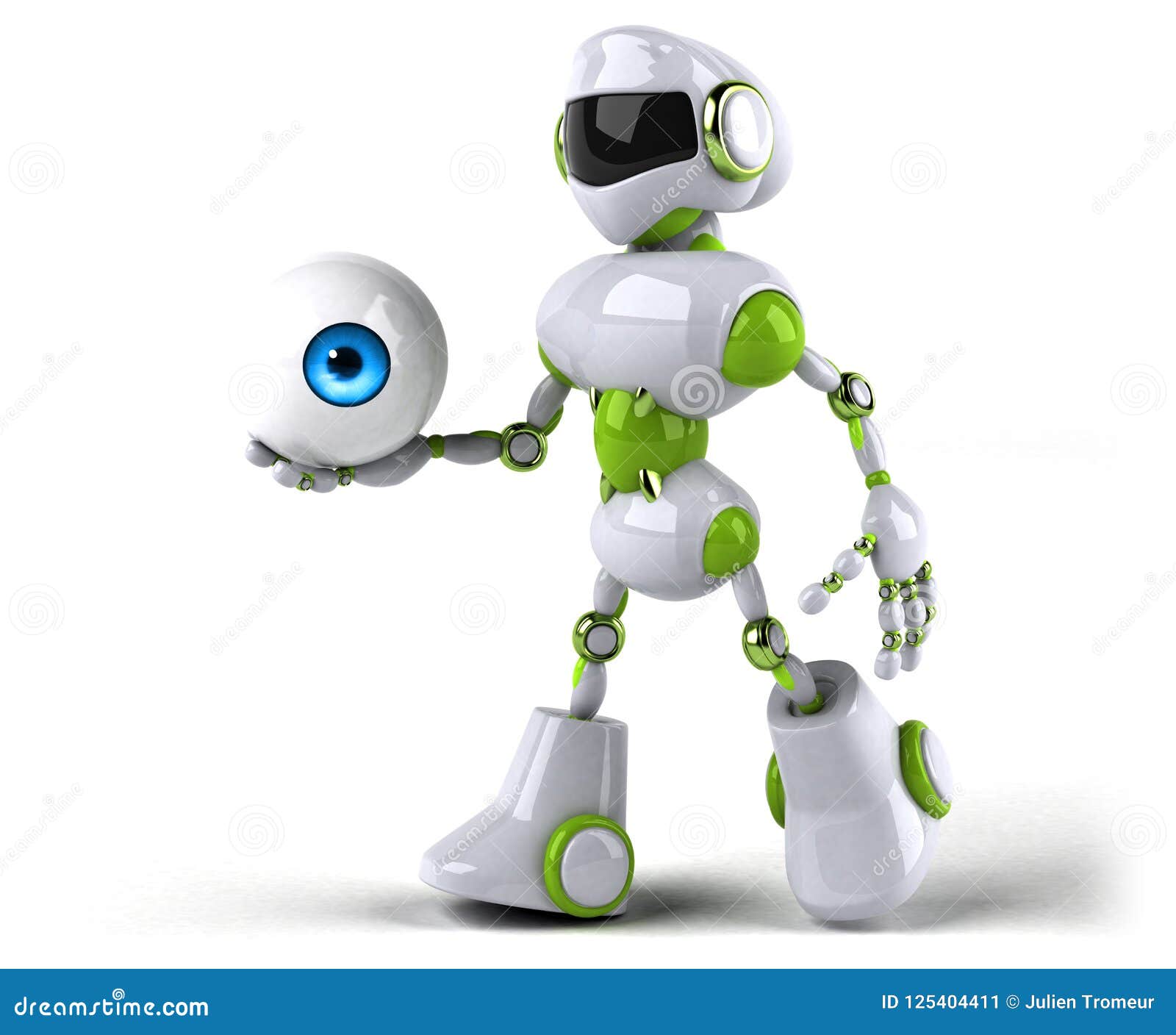 Robot verde - ejemplo 3D stock de ilustración. Ilustración de retro ...