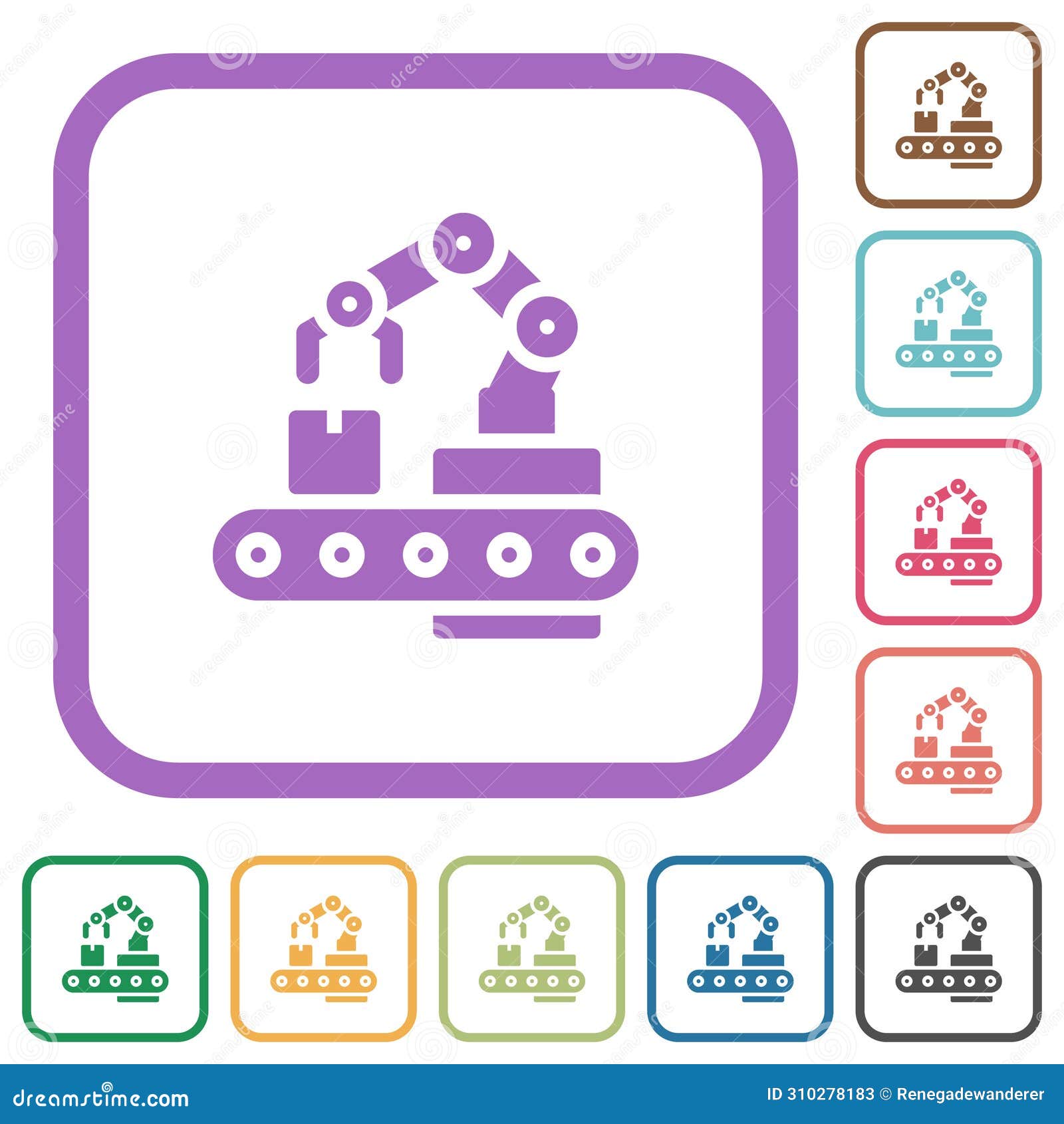 robotic arm simple icons