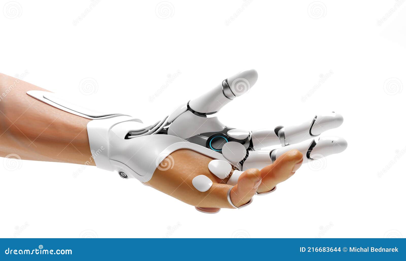 robotic bionic hand connected with human hand