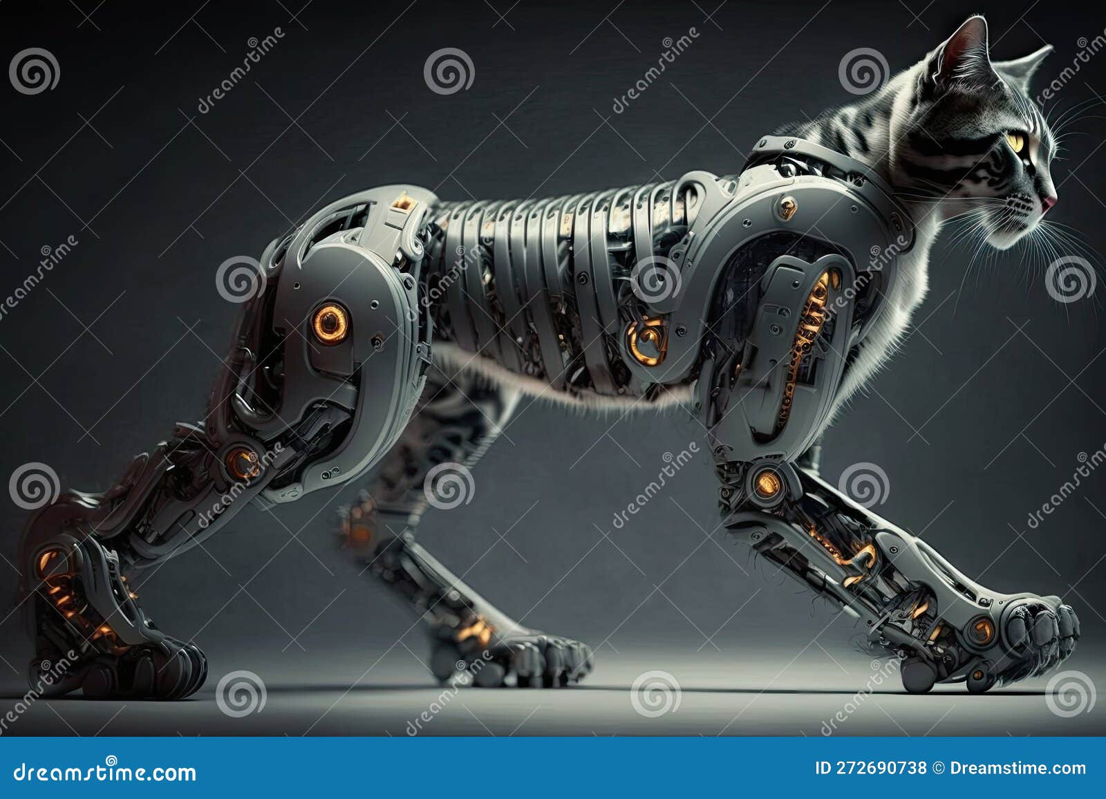 Robotic Cat Leg with an Advanced Spring and Shock Absorbers at the