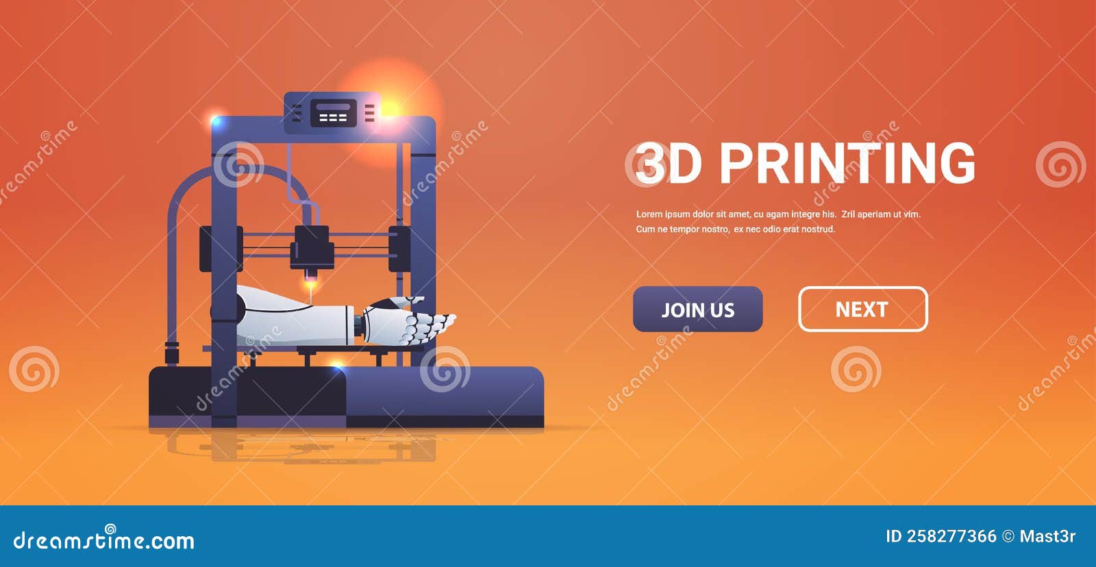 Robotic Hand Model Prints on 3d Printer Medical Printing of Robot Parts