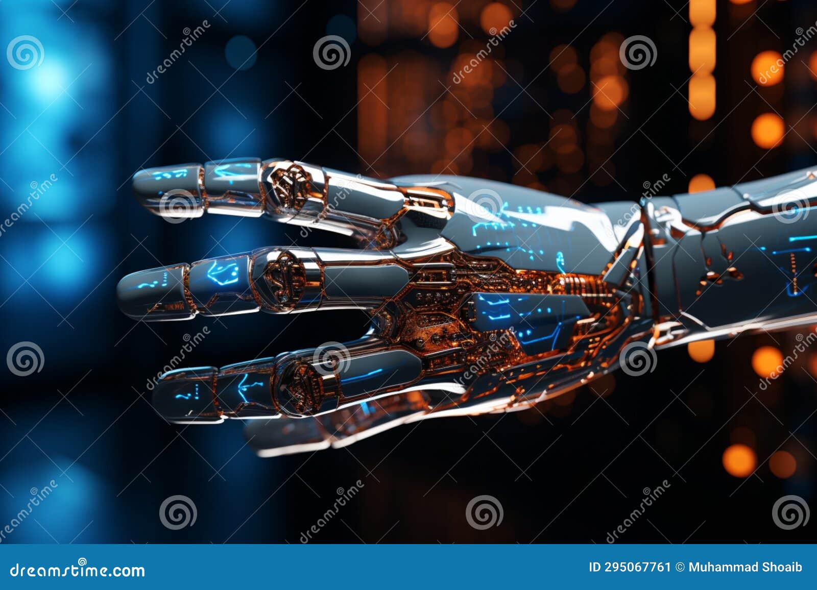 Robotic Hands Interact with a Coding Monitor, Exemplifying Advanced ...