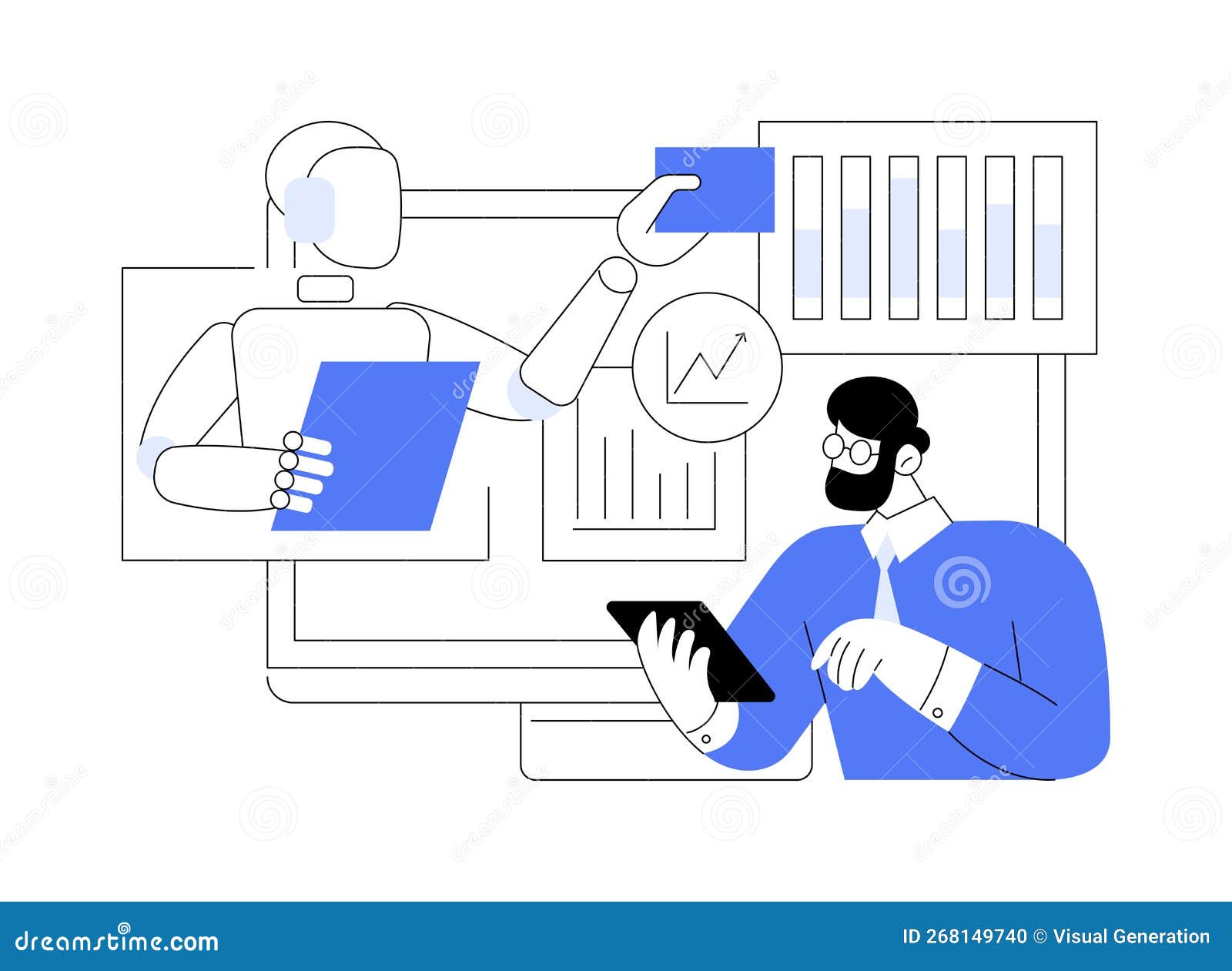 Robotic Process Automation Abstract Concept Vector Illustration. Stock