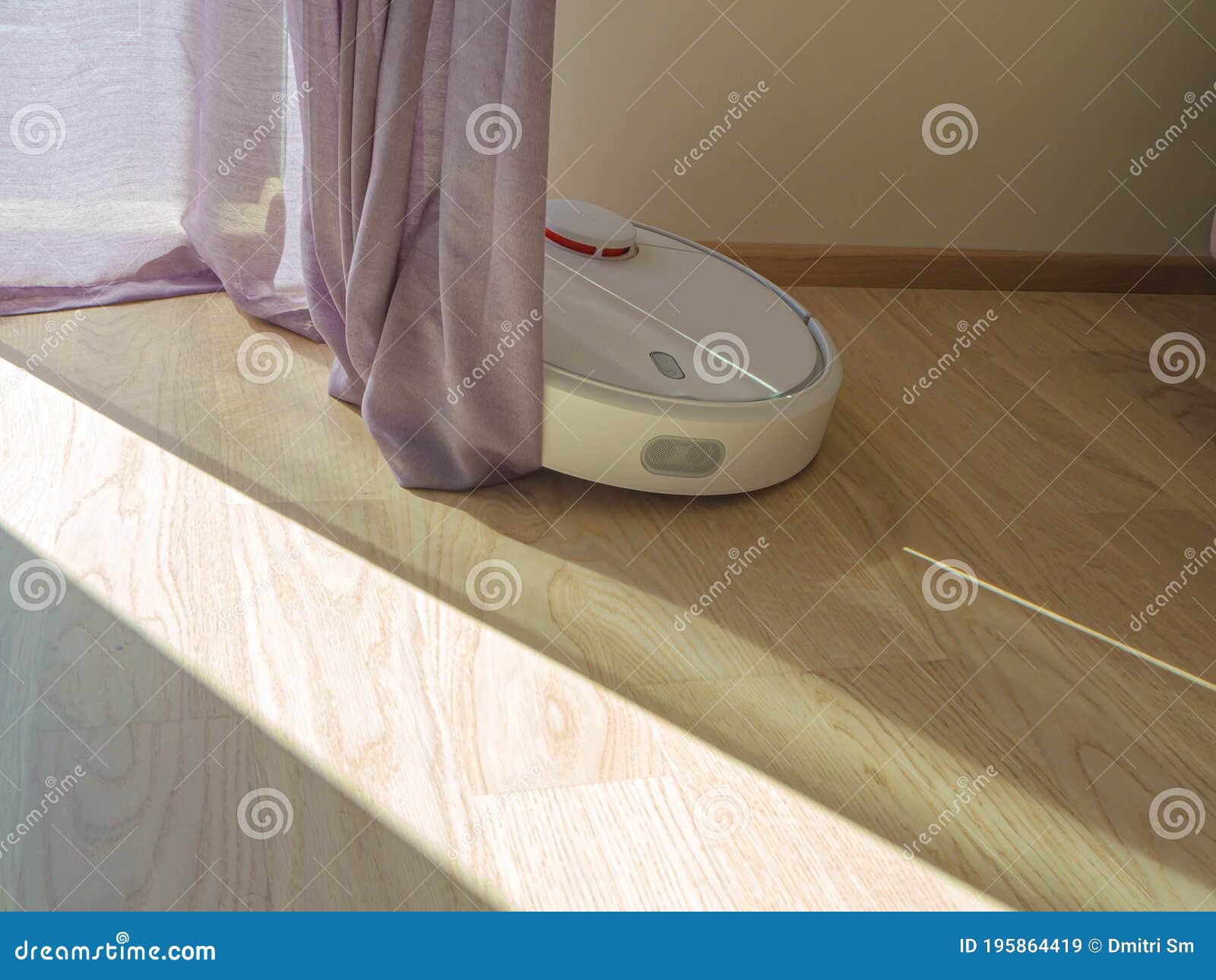 Robotic vacuum cleaner stock image. Image of modern 195864419