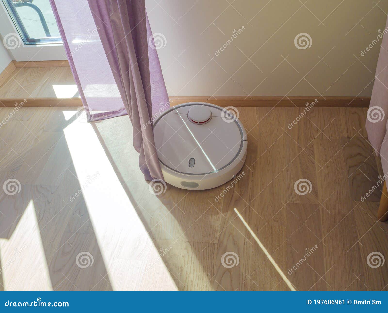 Robotic vacuum cleaner stock image. Image of household 197606961