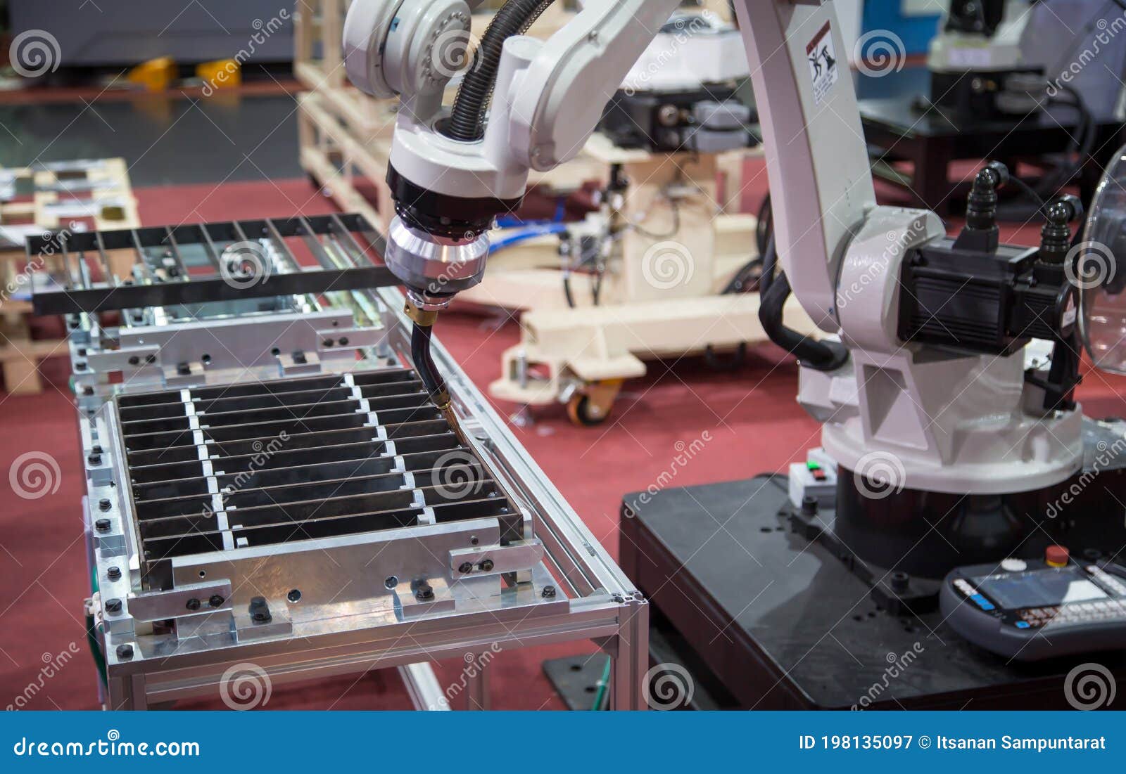 Robotic welding machine stock image. Image of manufacturing 198135097