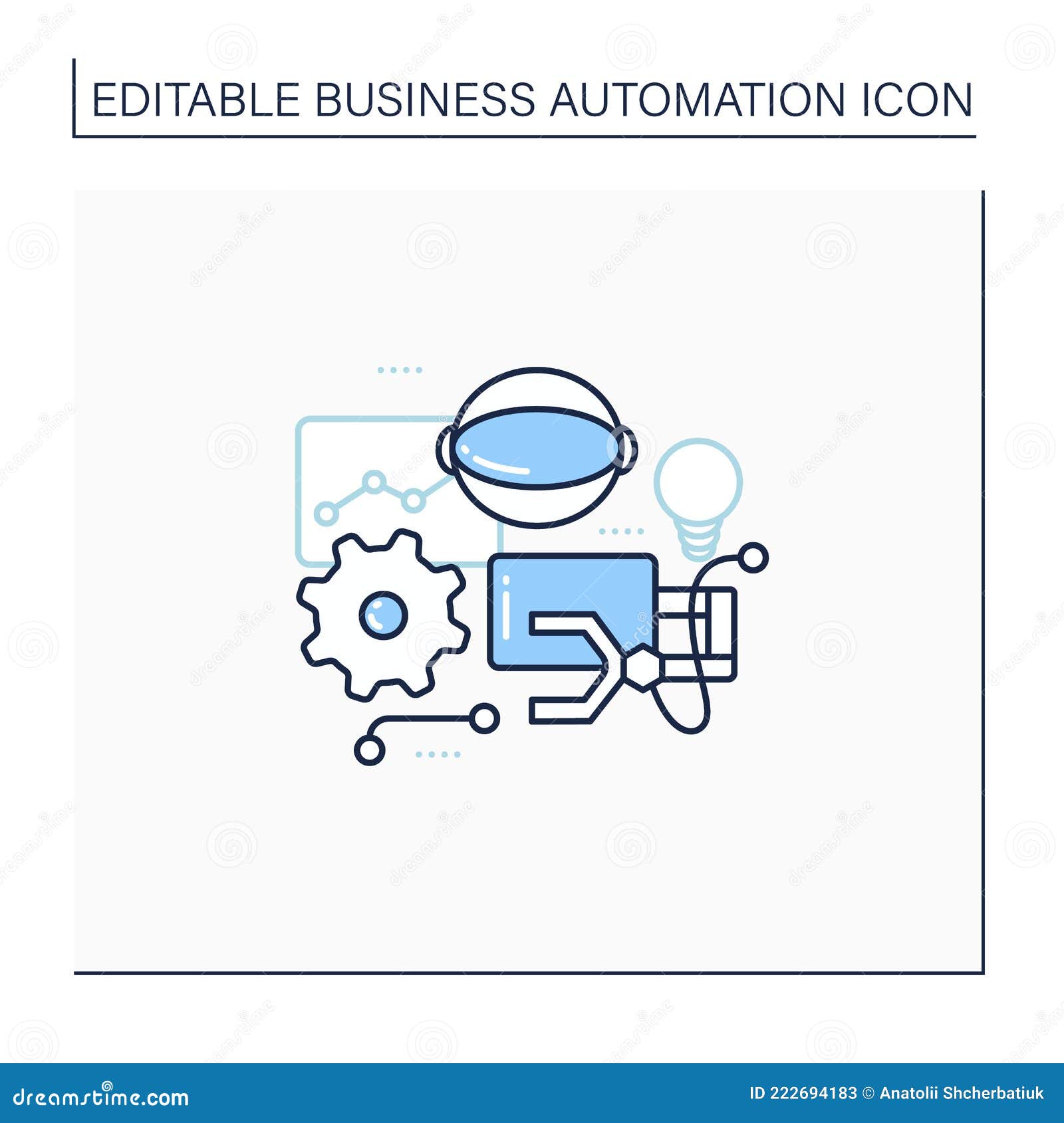 robotizing line icon