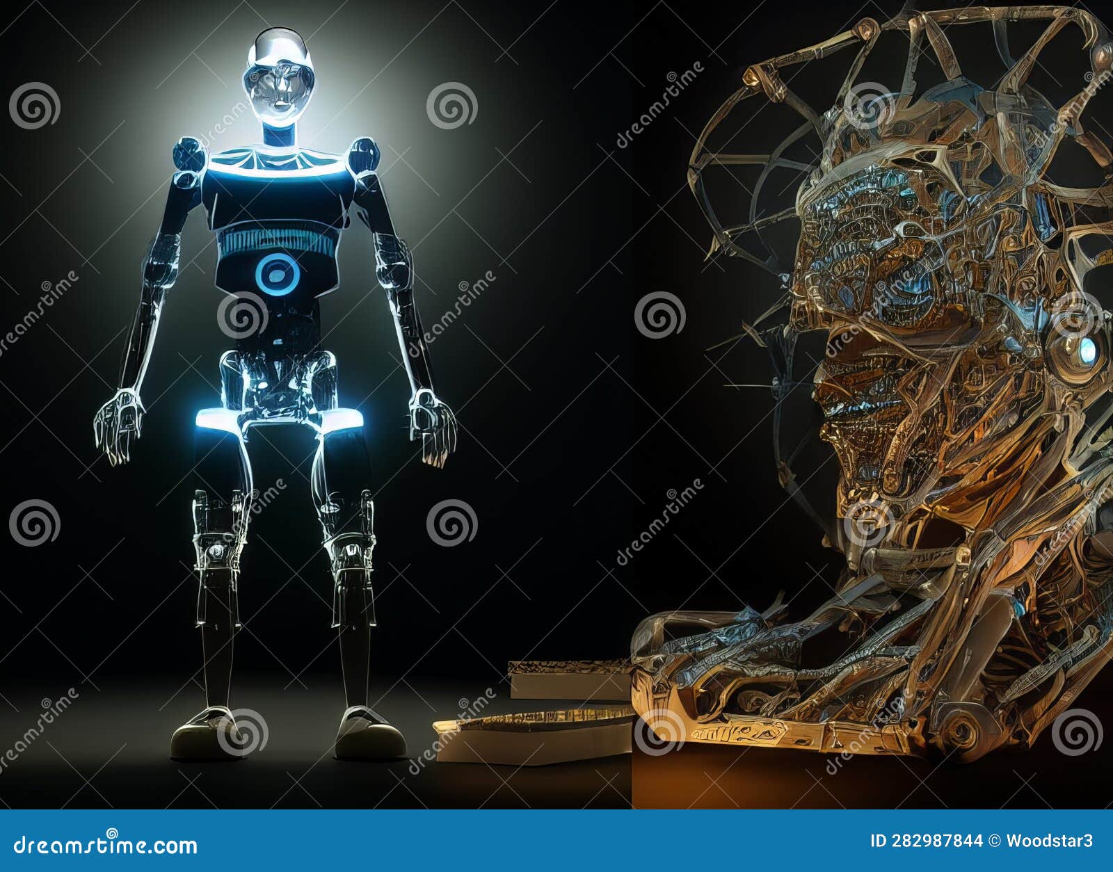 Robots. Futuristic Interpretation Future 2025.Generation of Robots