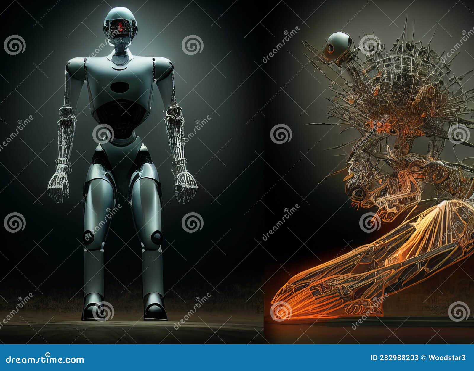 Robots. Futuristic Interpretation Future 2025.Generation of Robots