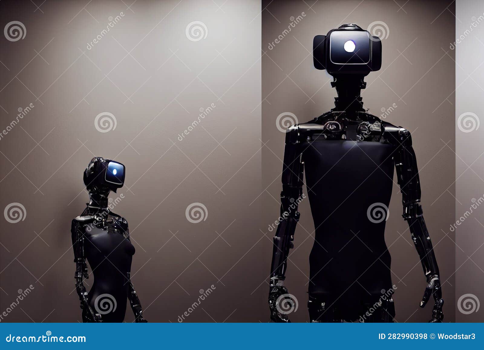 Robots. Futuristic Interpretation Future 2025. Generation of Robots