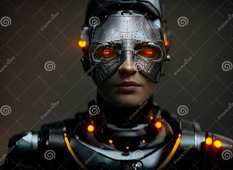 Robots. Futuristic Interpretation Future 2025. Illustration Stock