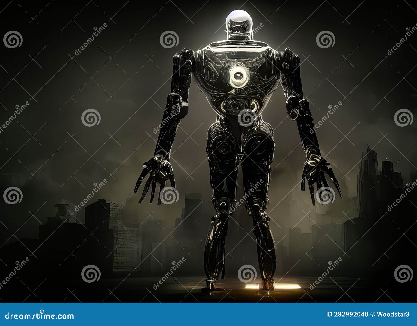 Robots. Futuristic Interpretation Future 2025. Illustration Stock Illustration Illustration of