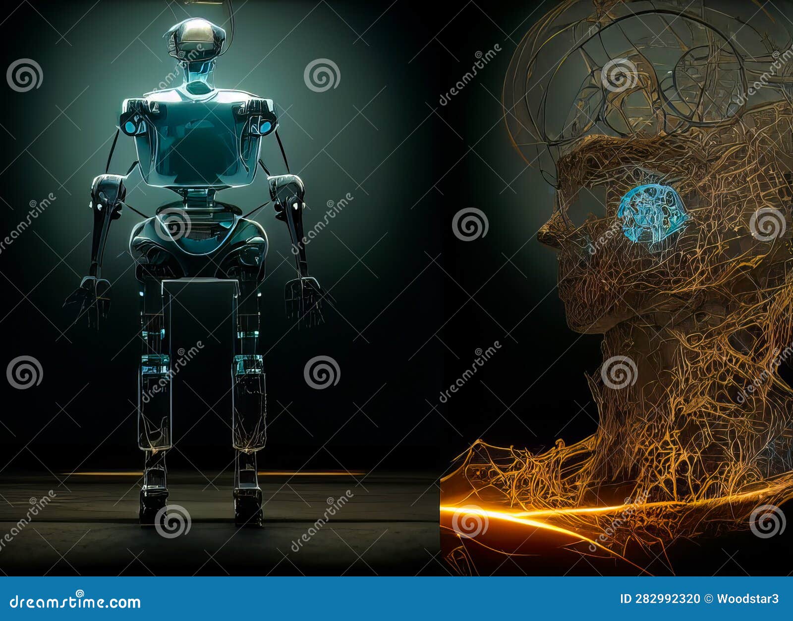 Robots. Futuristic Interpretation Future 2025. Illustration. My
