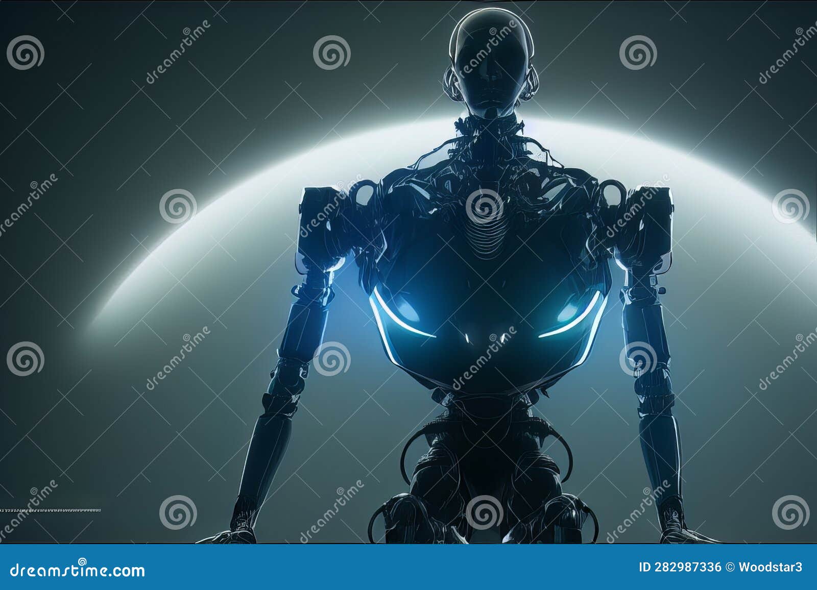 Robots. Futuristic Interpretation Future 2025.Virtual Reality Stock