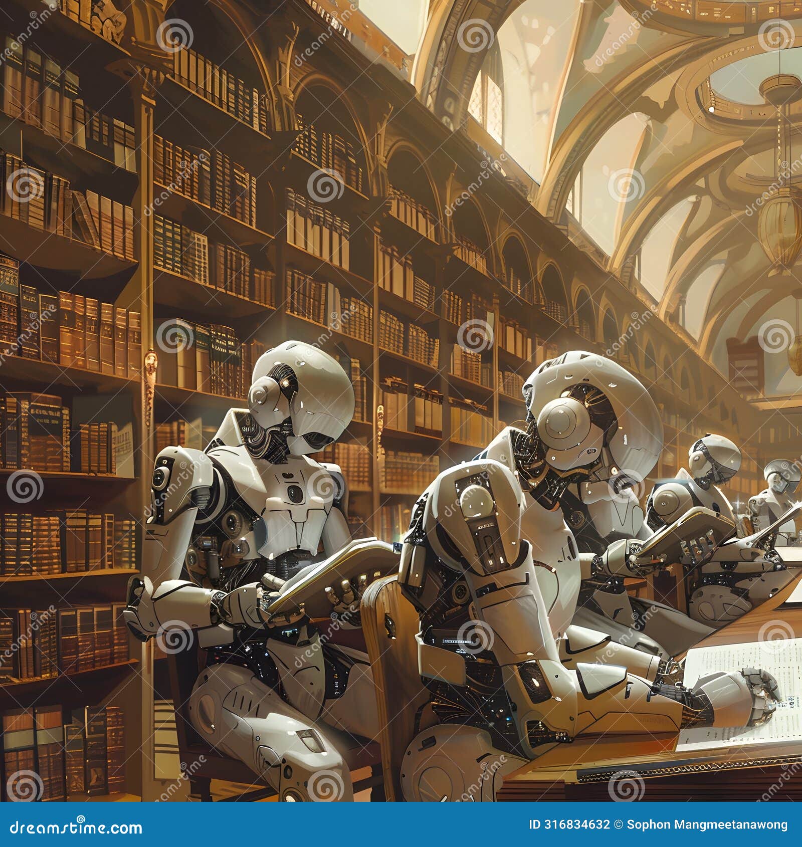 robots learn from libraries to scan data of mankind, collected from many centuries