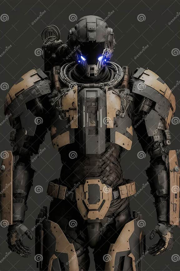 Robots. Soldier Robot Hyper Realistic. Conceptual Project 2025