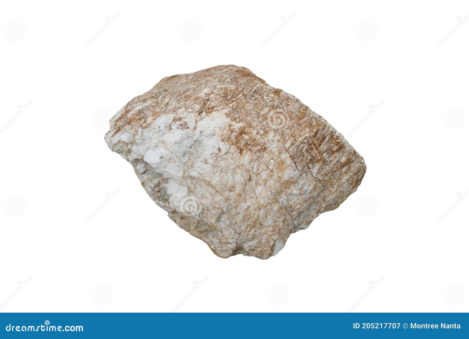 Roca Cuarzo De Piedra Blanca Cuarzo Aislada En Un Fondo Blanco