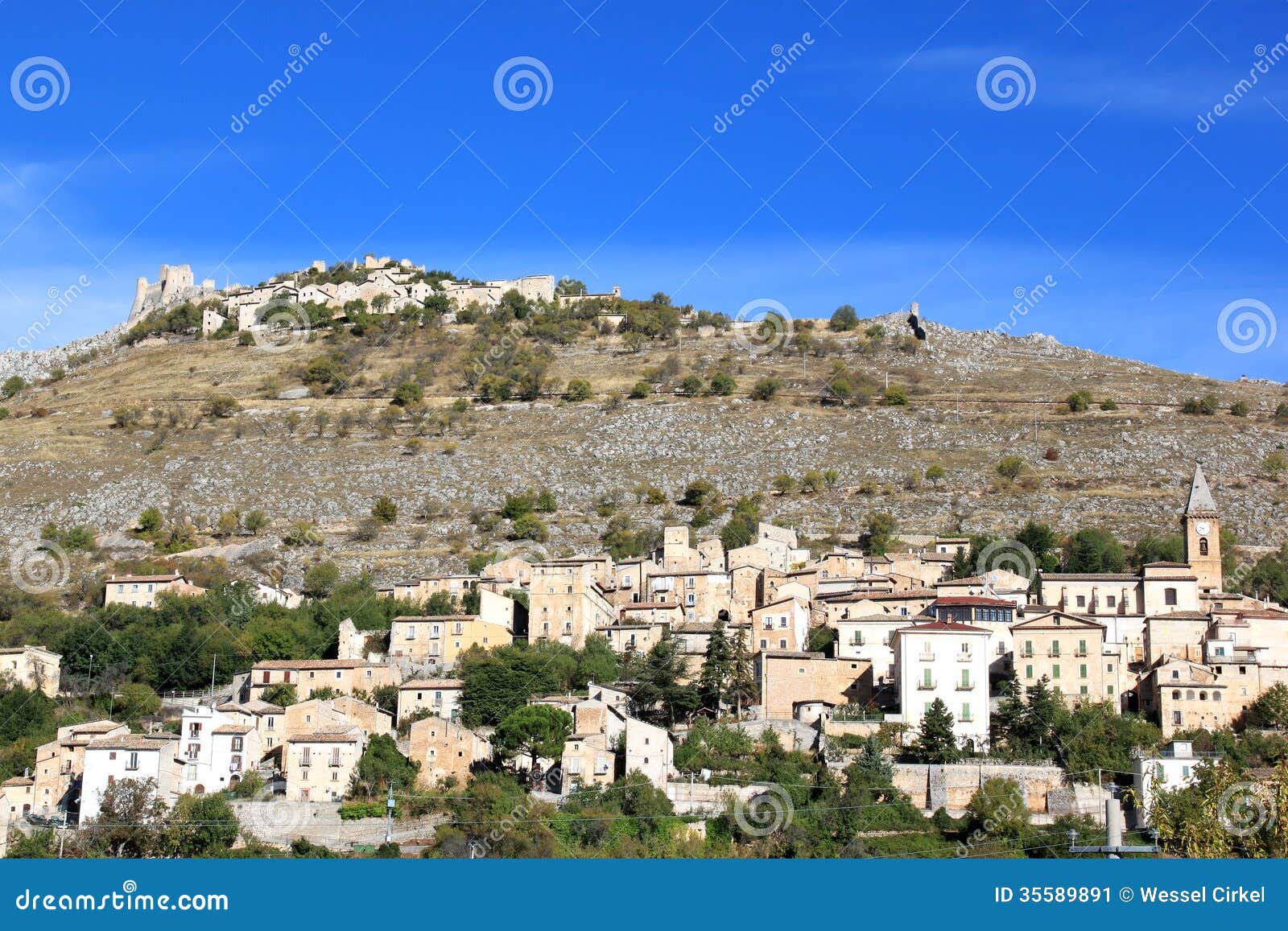 rocca calascio in the apennines, italy