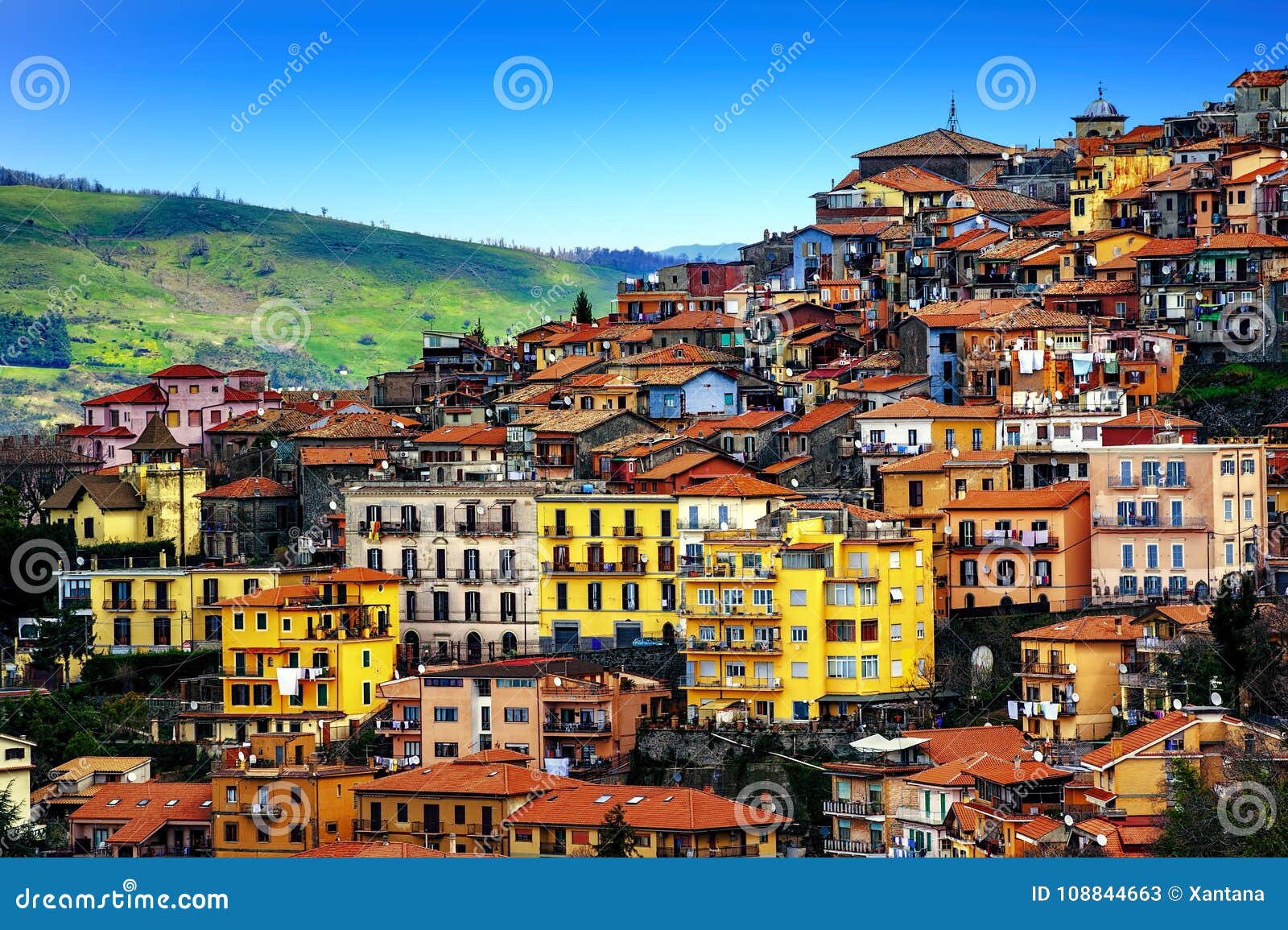 rocca di papa town on alban hills, rome, lazio, italy