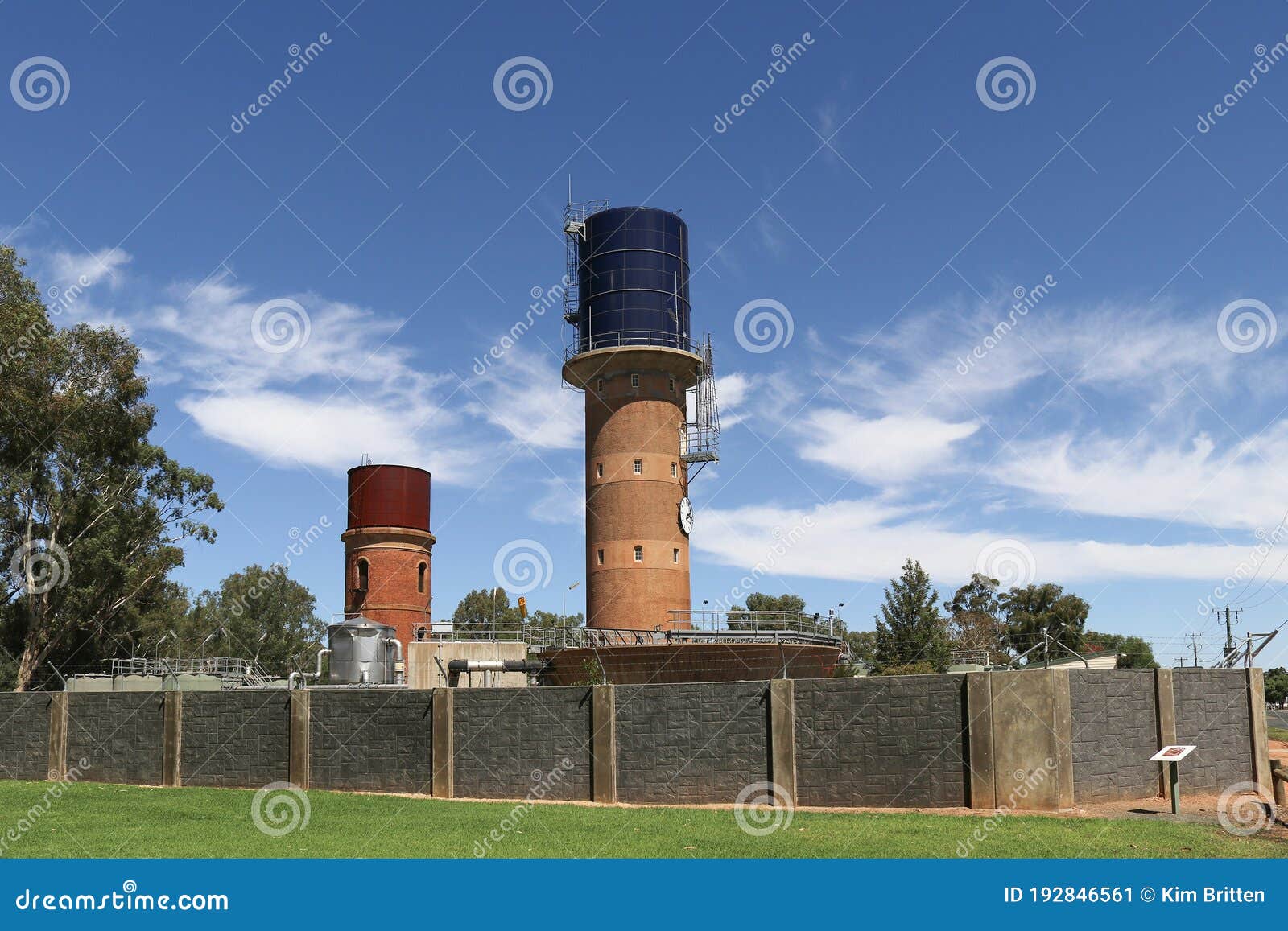 The Old Water Tower Brick with Cast Iron Tank Was from the 1880s To 1914 when a Editorial Photo - of enclosure, editorial: 192846561