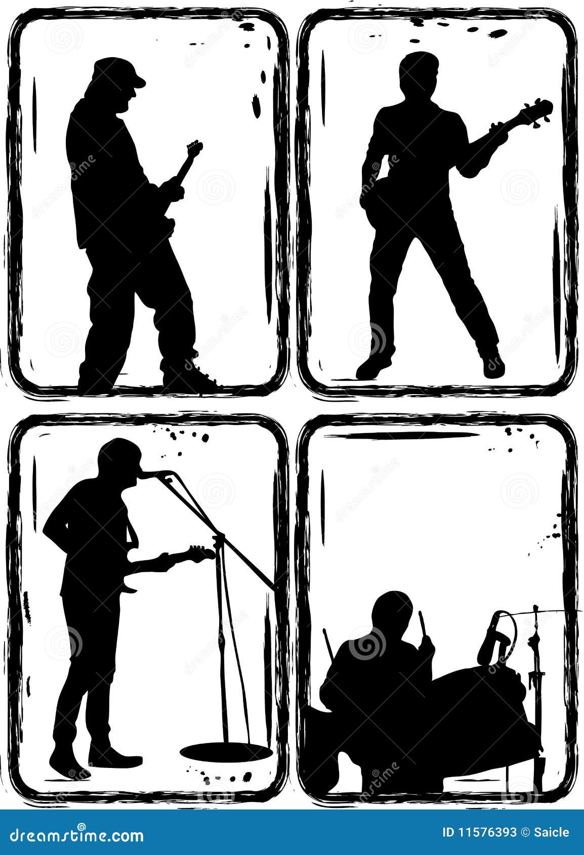 Rock band, part 1 stock vector. Illustration of curve 11576393