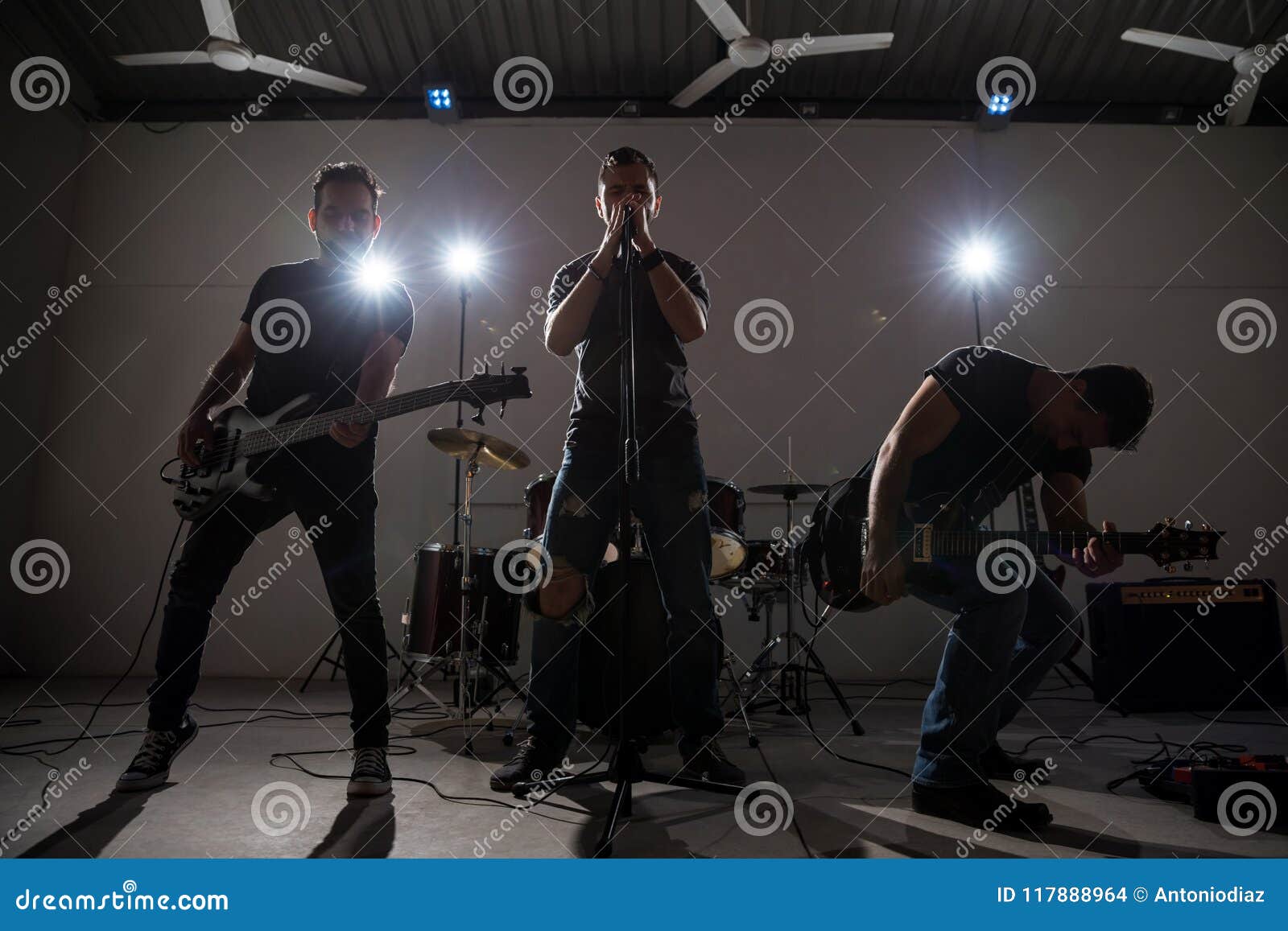 Rock Band Performs on Stage Stock Photo Image of singer, roll 117888964